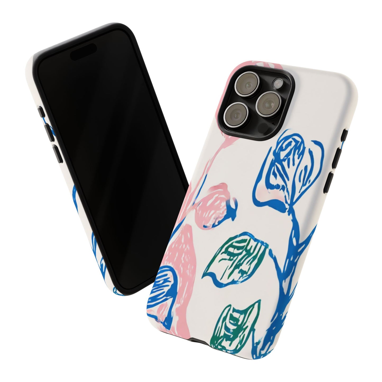 Floral Abstract Case - Artistic Phone Cover iPhone 14-17 Pro Air