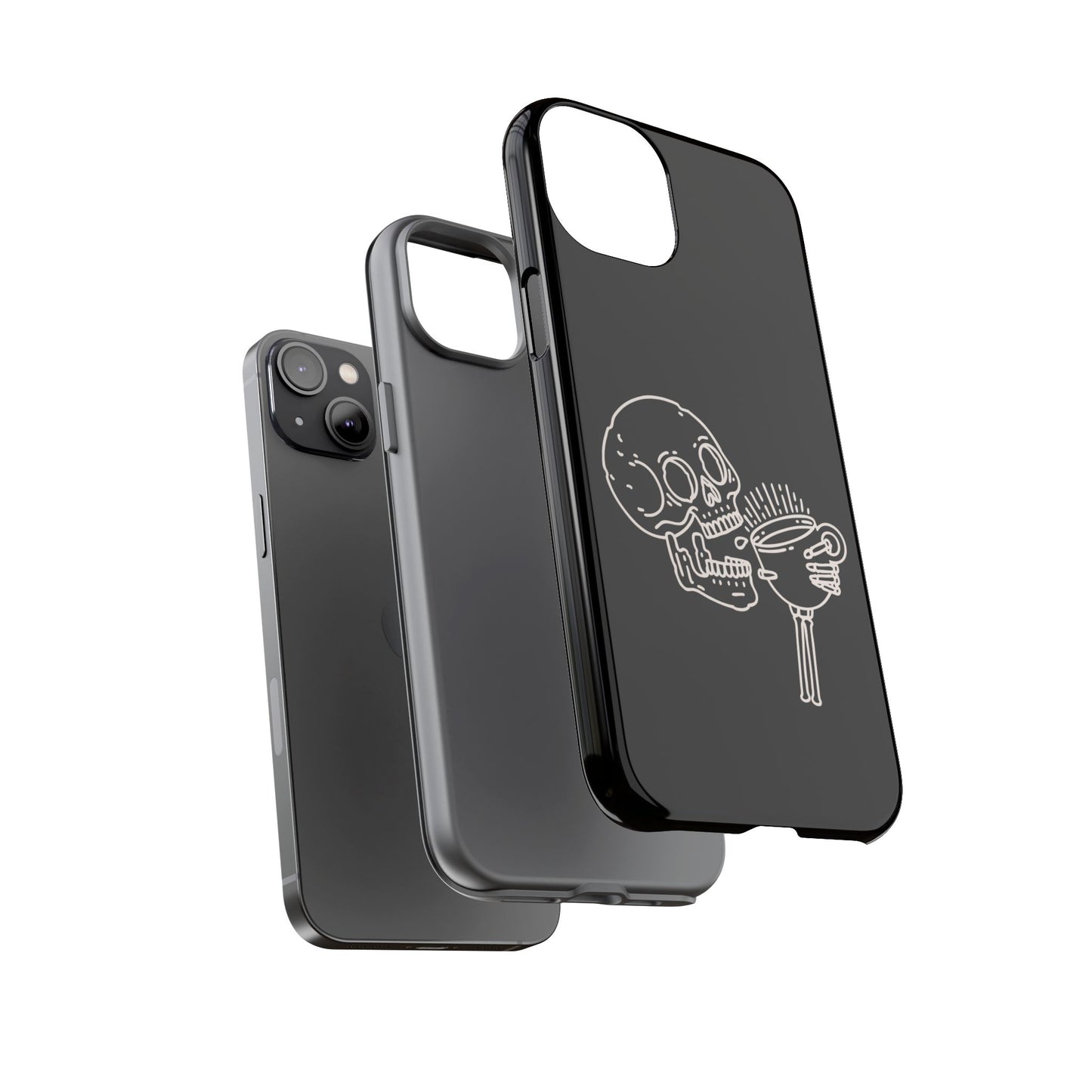 Skull Coffee Phone Case Gothic iPhone, Samsung,!Pixel