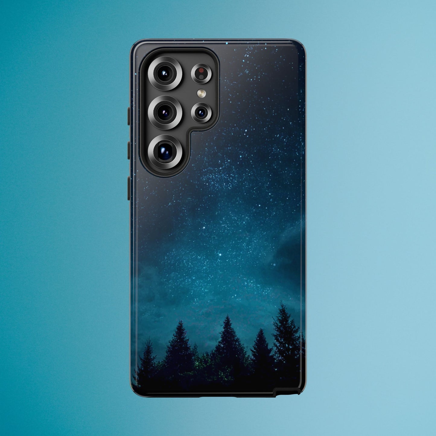 Dark Starry Night Phone Case - Winter Theme Phone Cover for iPhone, Pixel and Samsung Galaxy Models