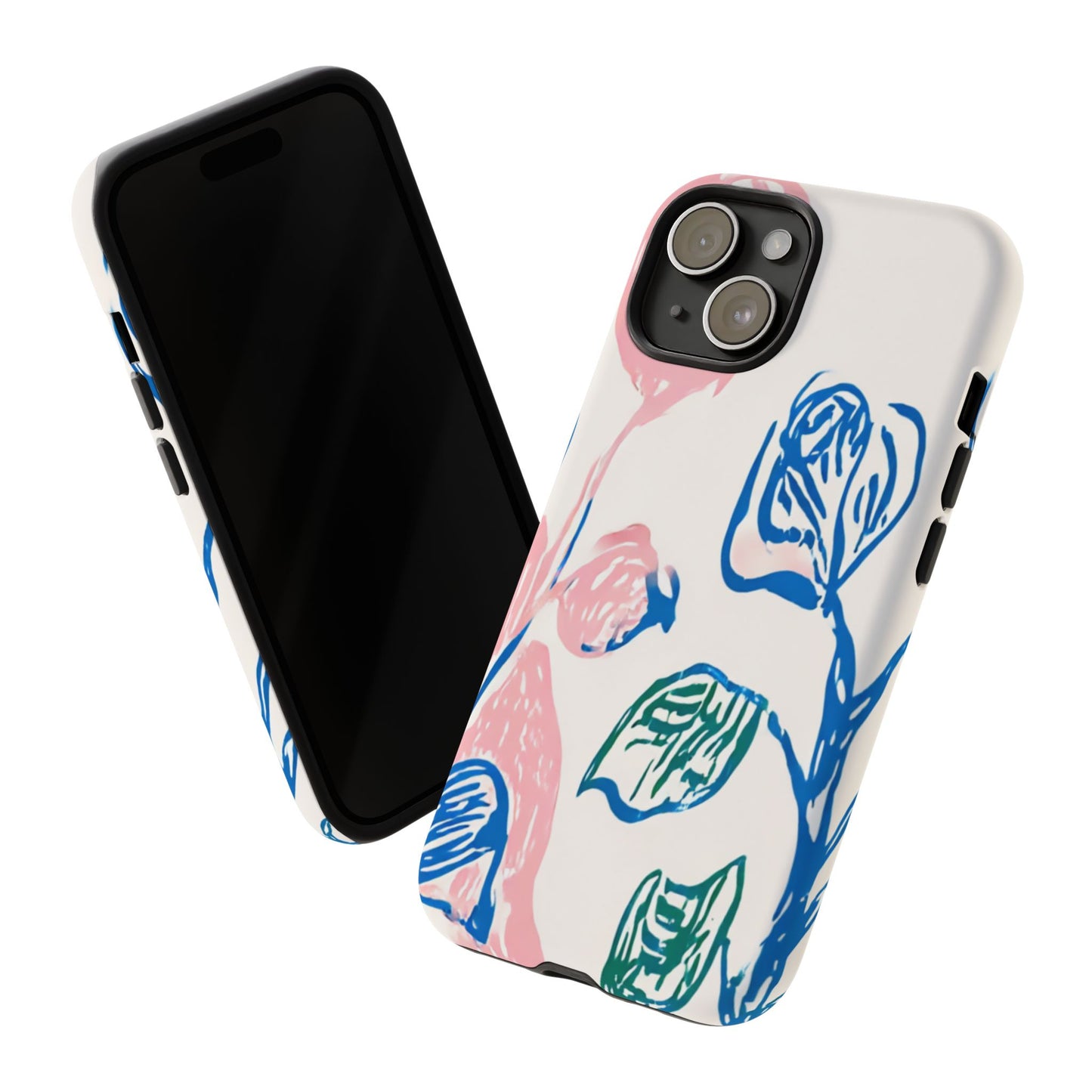 Floral Abstract Case - Artistic Phone Cover iPhone 14-17 Pro Air