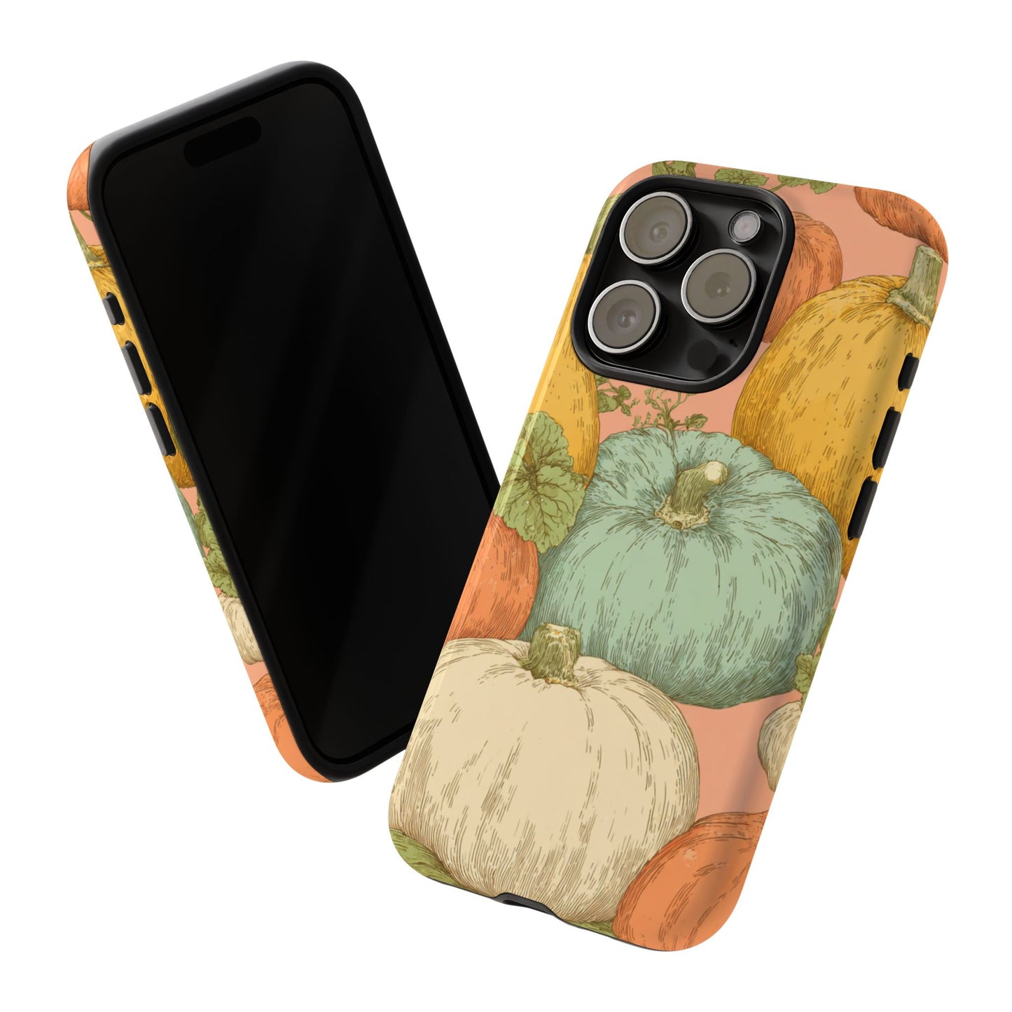 Pumpkin Patch Phone Case - Autumn Aesthetic iPhone Samsung Cover, Fall Halloween Pumpkin Design, Cozy Rustic Harvest Phone Accessory