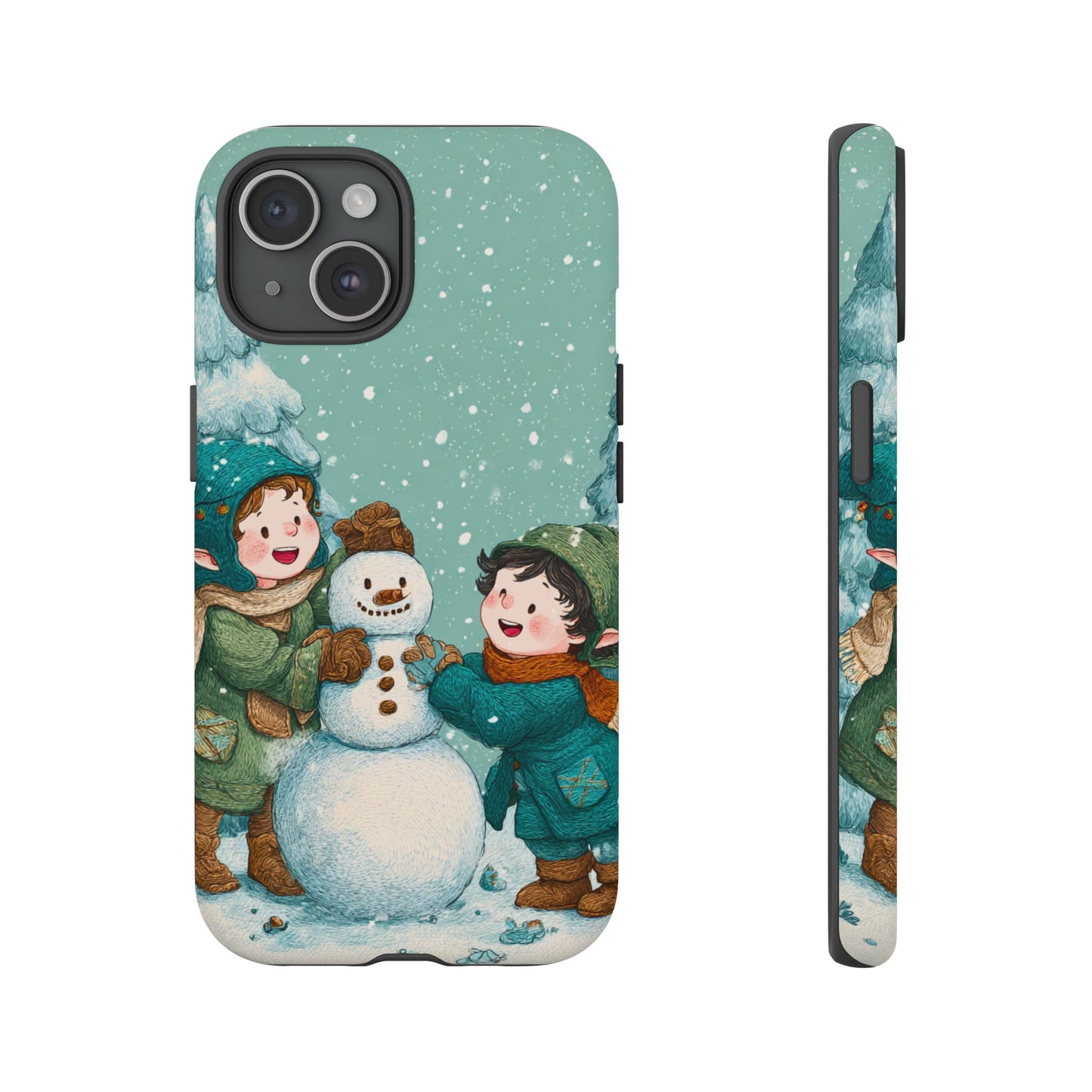 Elf Snowman Winter Phone Case Cute Holiday Cover for iPhone Samsung Pixel
