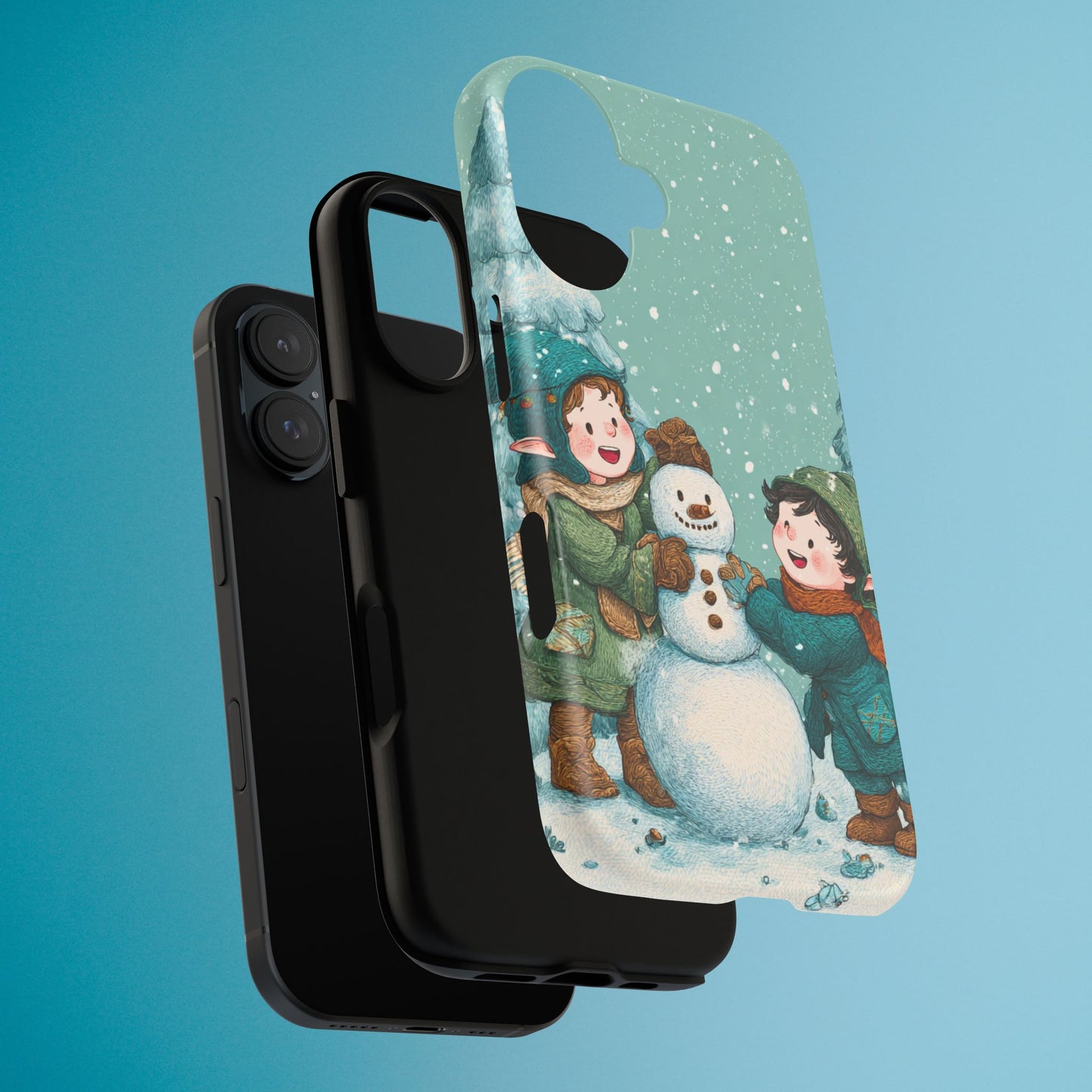 Elf Snowman Winter Phone Case Cute Holiday Cover for iPhone Samsung Pixel