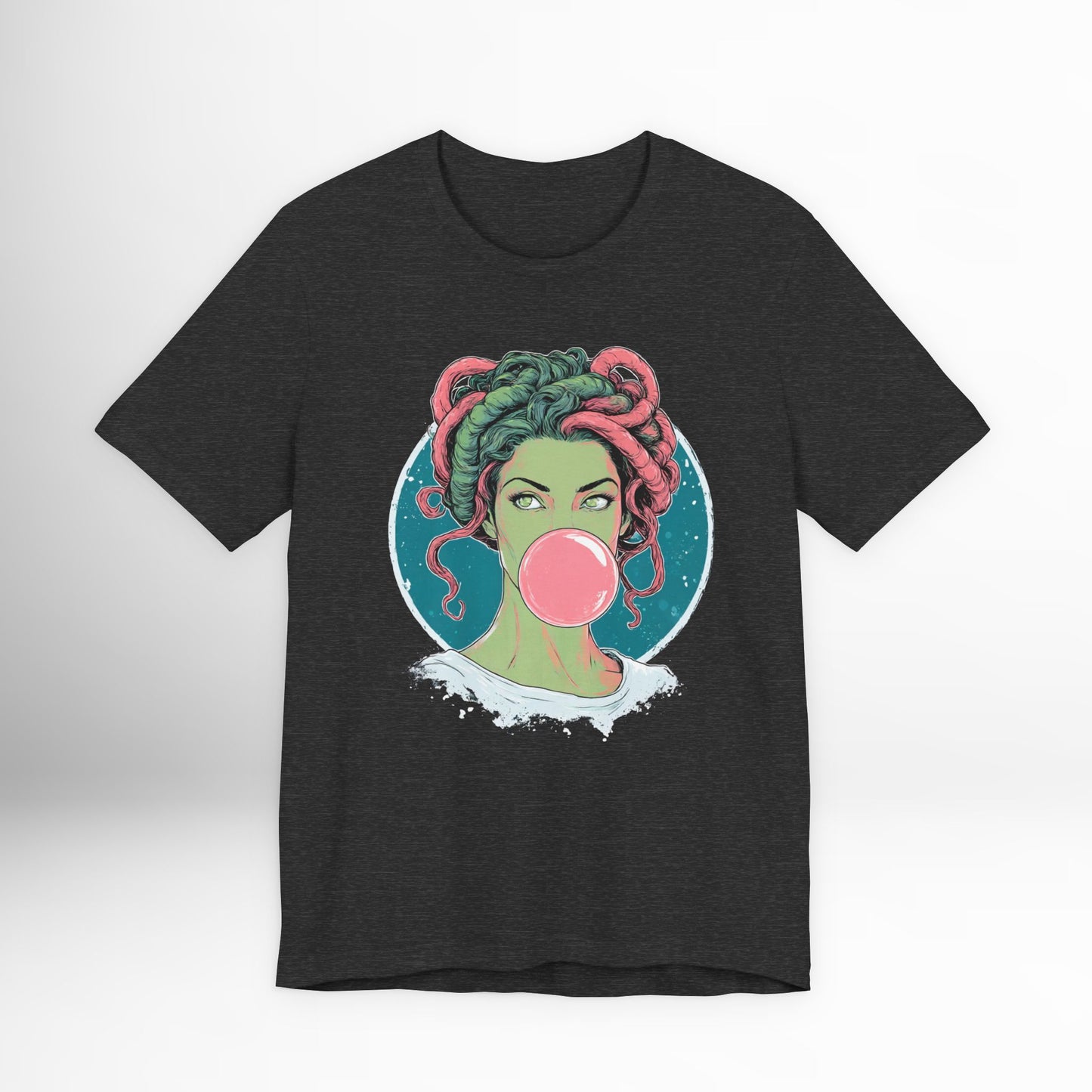 Medusa Bubblegum T-Shirt | Greek Mythology Graphic Tee | Snake Hair Goddess Shirt | Aesthetic Streetwear Top
