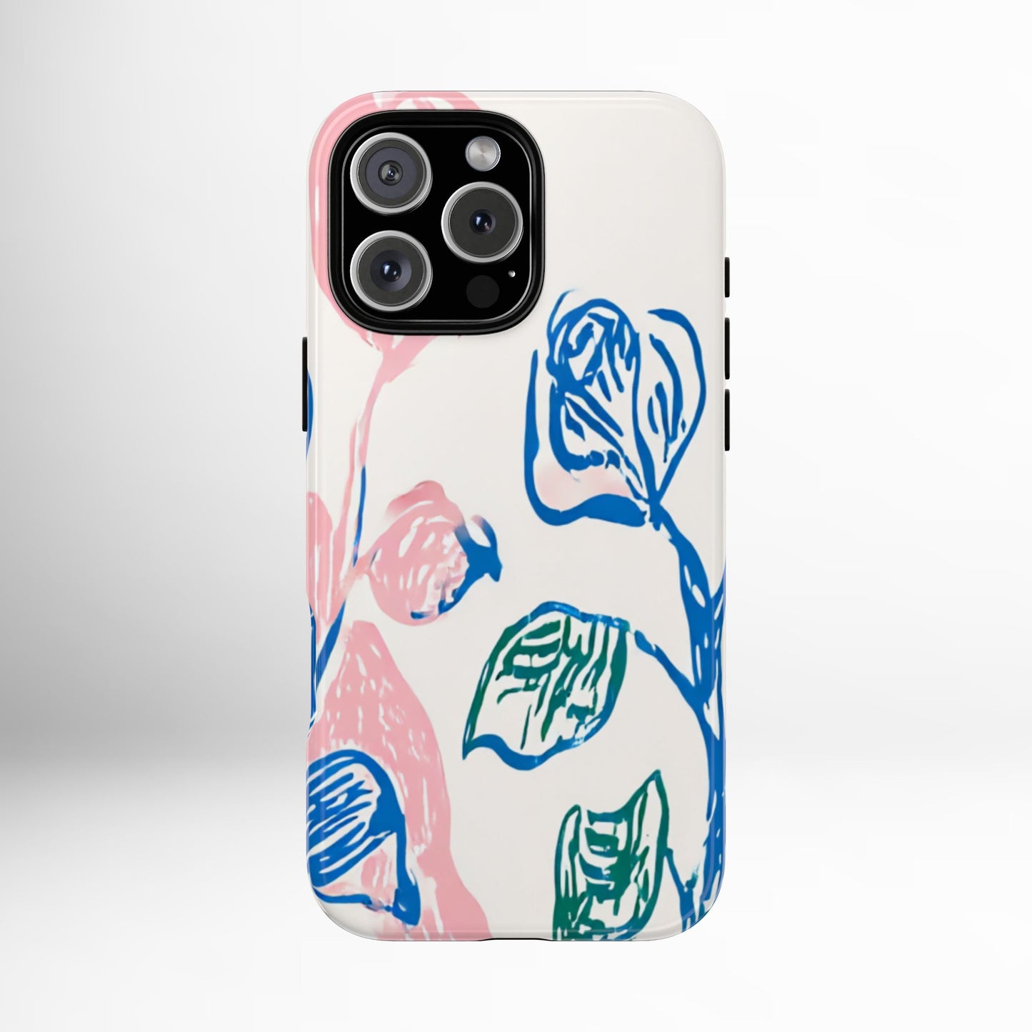 Floral Abstract Case - Artistic Phone Cover iPhone 14-17 Pro Air