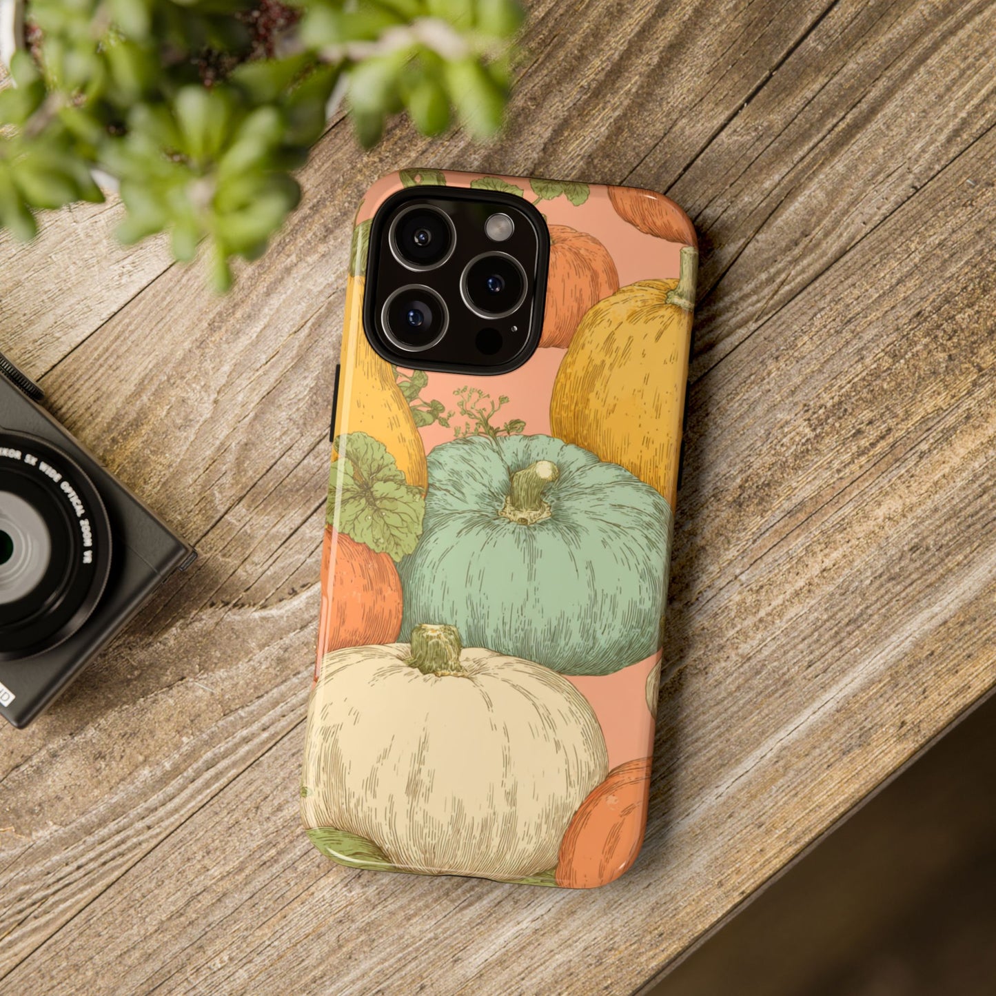 Pumpkin Patch Phone Case - Autumn Aesthetic iPhone Samsung Cover, Fall Halloween Pumpkin Design, Cozy Rustic Harvest Phone Accessory