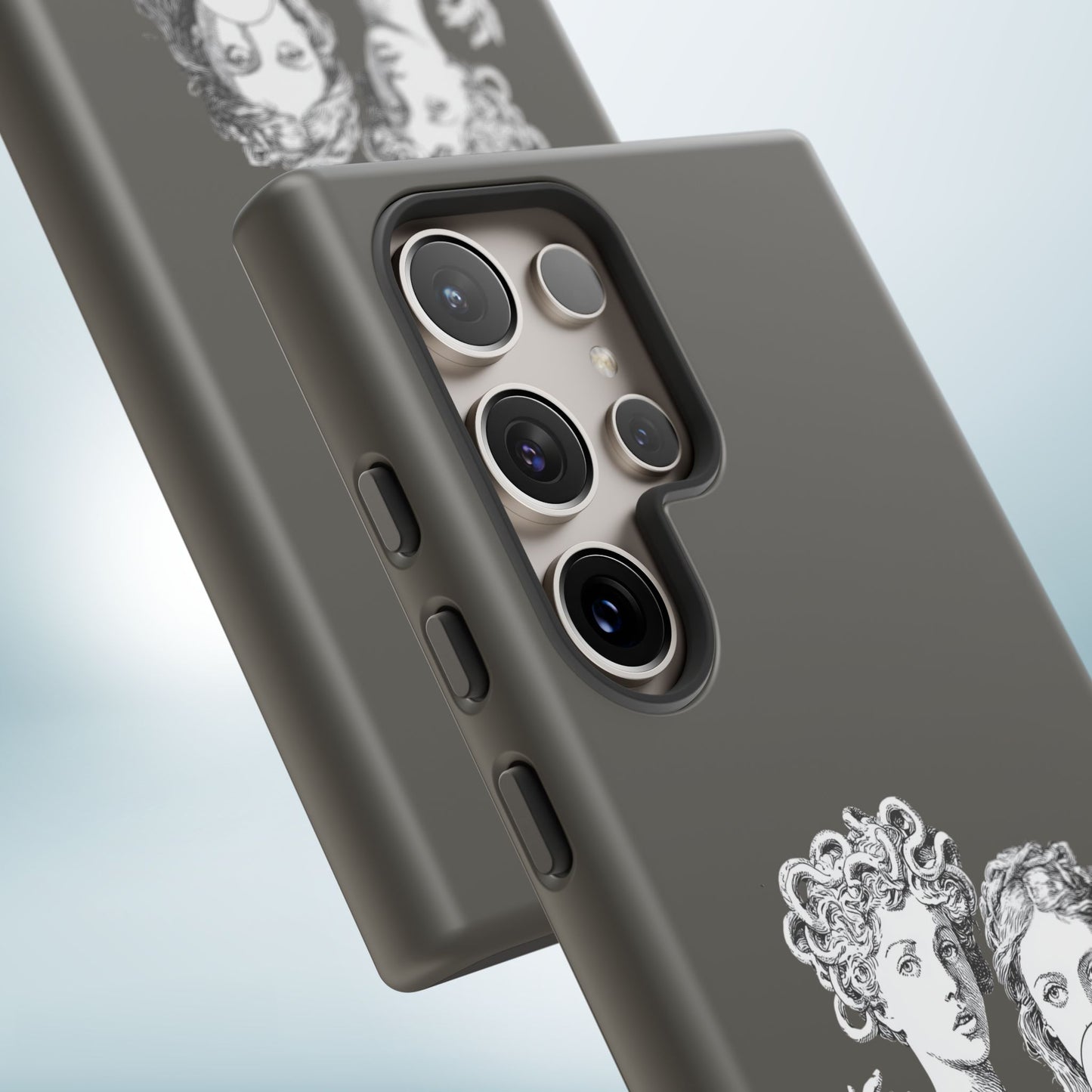 Athena and Medusa Phone Case, Greek Mythology Tough Cover, Gothic Art iPhone Samsung Pixel Case