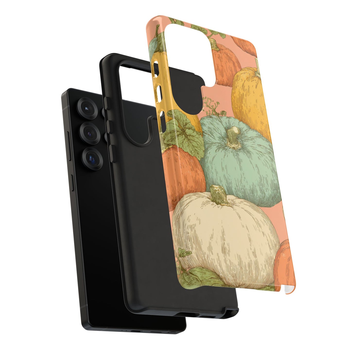 Pumpkin Patch Phone Case - Autumn Aesthetic iPhone Samsung Cover, Fall Halloween Pumpkin Design, Cozy Rustic Harvest Phone Accessory
