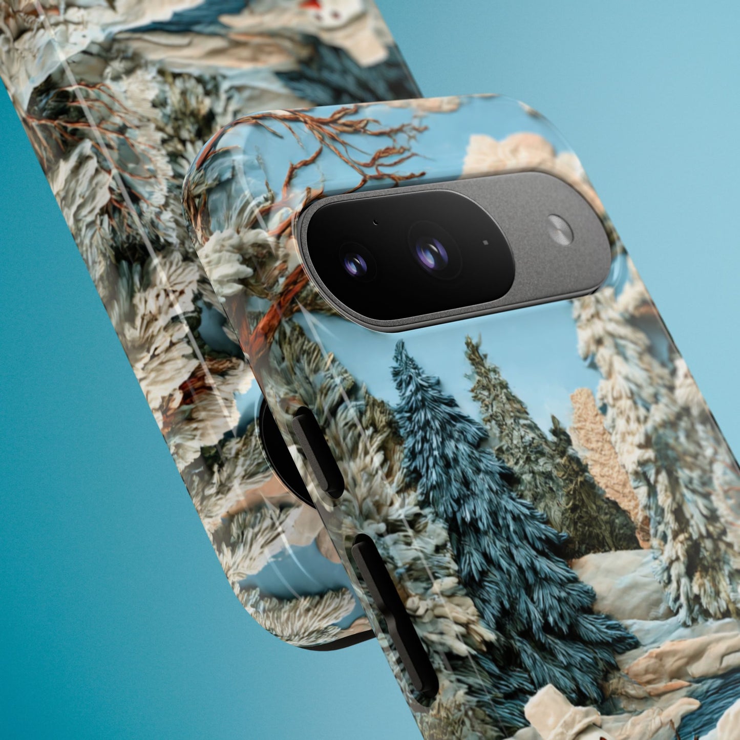 Snowman Winter Scene Phone Case Christmas Holiday Cover for iPhone Samsung Pixel