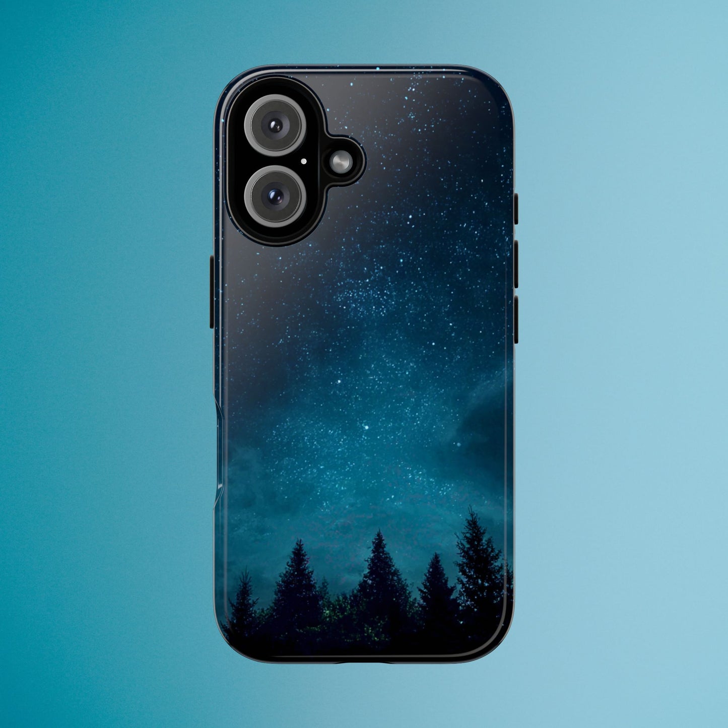 Dark Starry Night Phone Case - Winter Theme Phone Cover for iPhone, Pixel and Samsung Galaxy Models