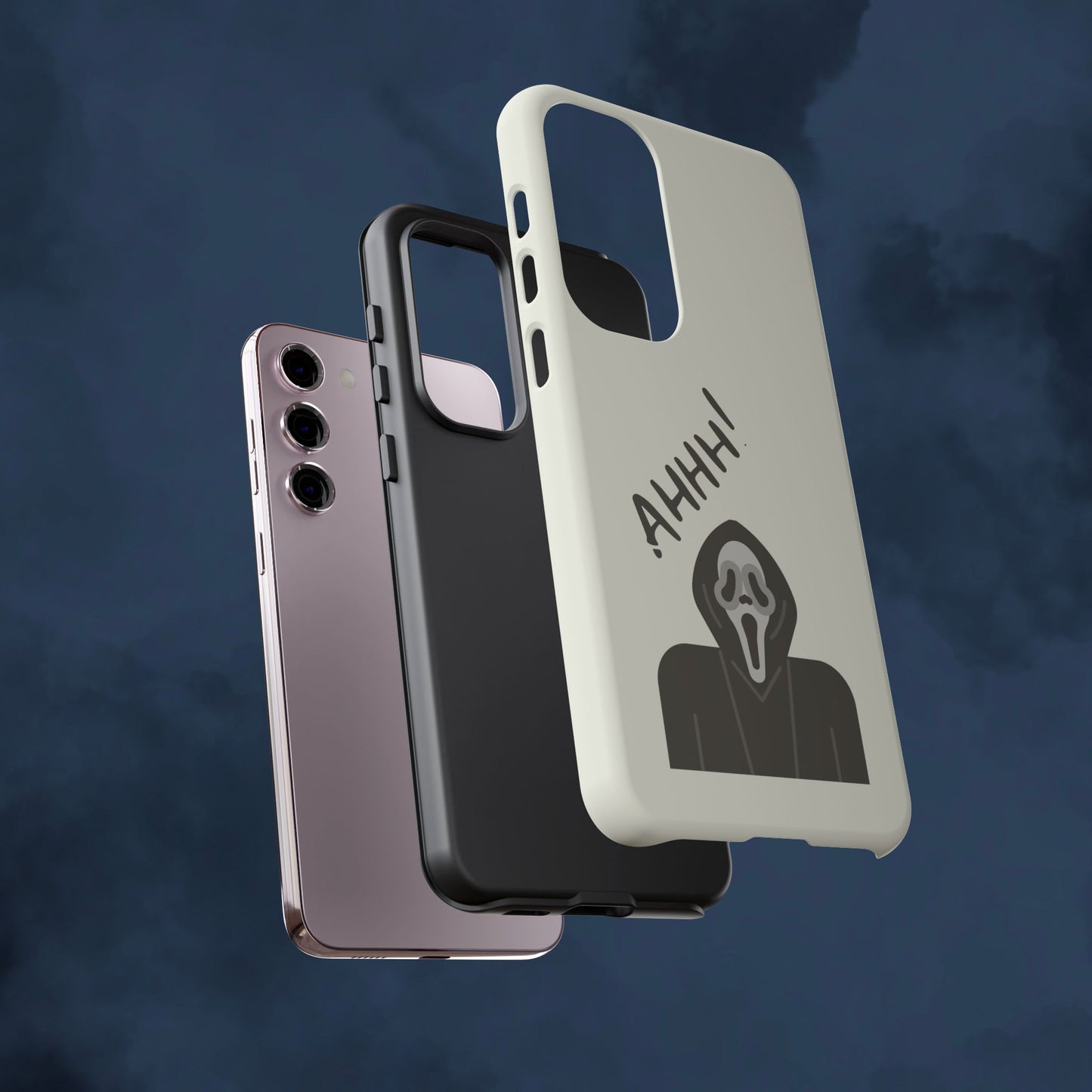 Ghostface Phone Case: Horror Movie Parody iPhone Samsung Pixel Cover