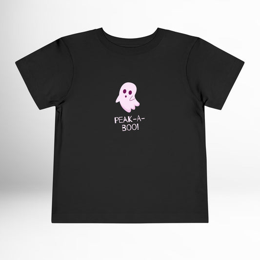 Peek-a-Boo Ghost Toddler T-Shirt - Cute Halloween Kids Tee