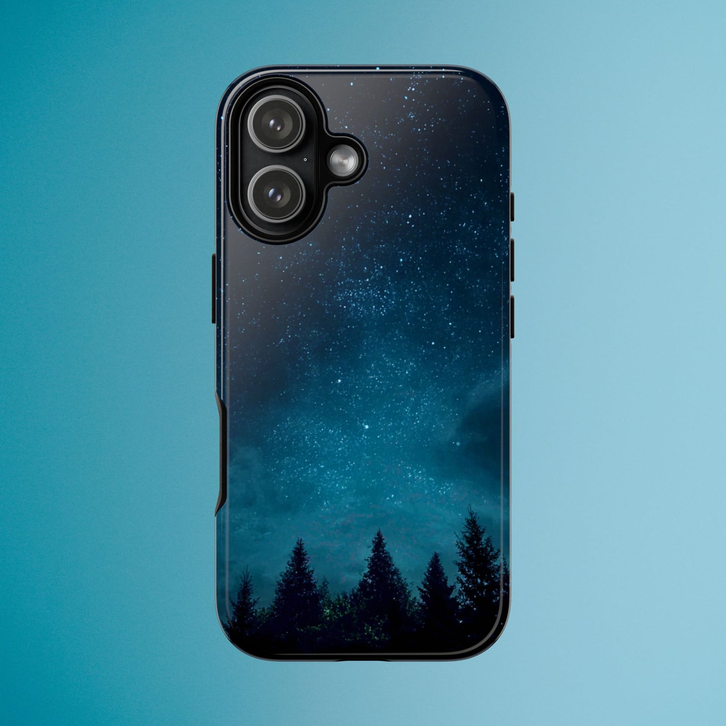 Dark Starry Night Phone Case - Winter Theme Phone Cover for iPhone, Pixel and Samsung Galaxy Models