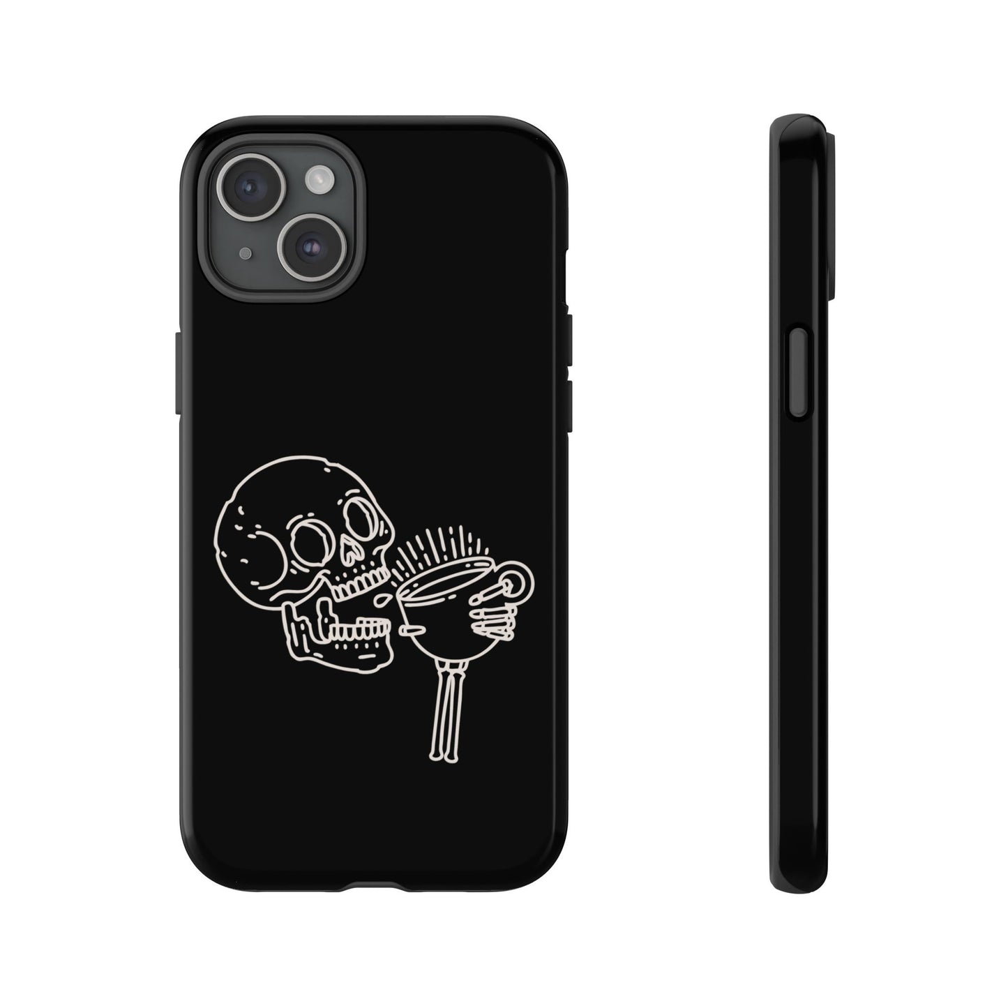 Skull Coffee Phone Case Gothic iPhone, Samsung,!Pixel