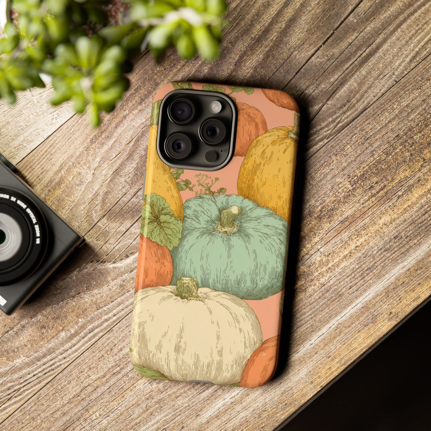 Pumpkin Patch Phone Case - Autumn Aesthetic iPhone Samsung Cover, Fall Halloween Pumpkin Design, Cozy Rustic Harvest Phone Accessory