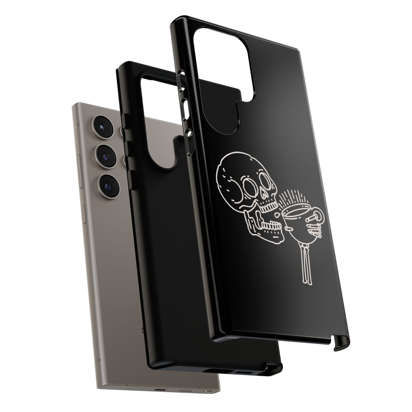 Skull Coffee Phone Case Gothic iPhone, Samsung,!Pixel