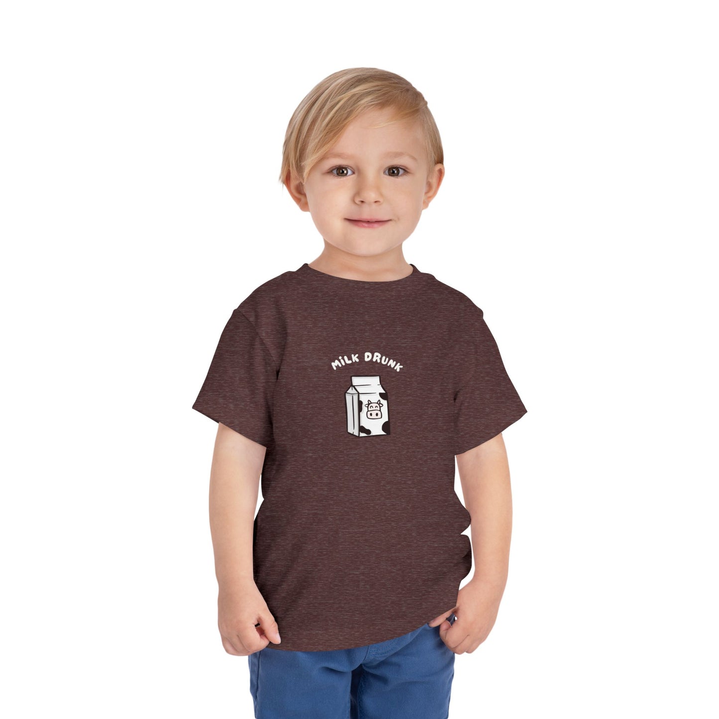 Milk Drunk Toddler Shirt - Funny Carton Graphic Cotton Tee (2T-5T)