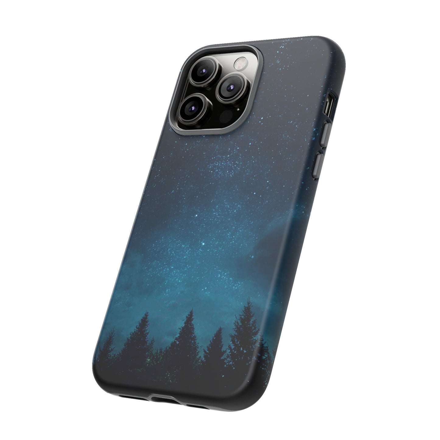 Dark Starry Night Phone Case - Winter Theme Phone Cover for iPhone, Pixel and Samsung Galaxy Models