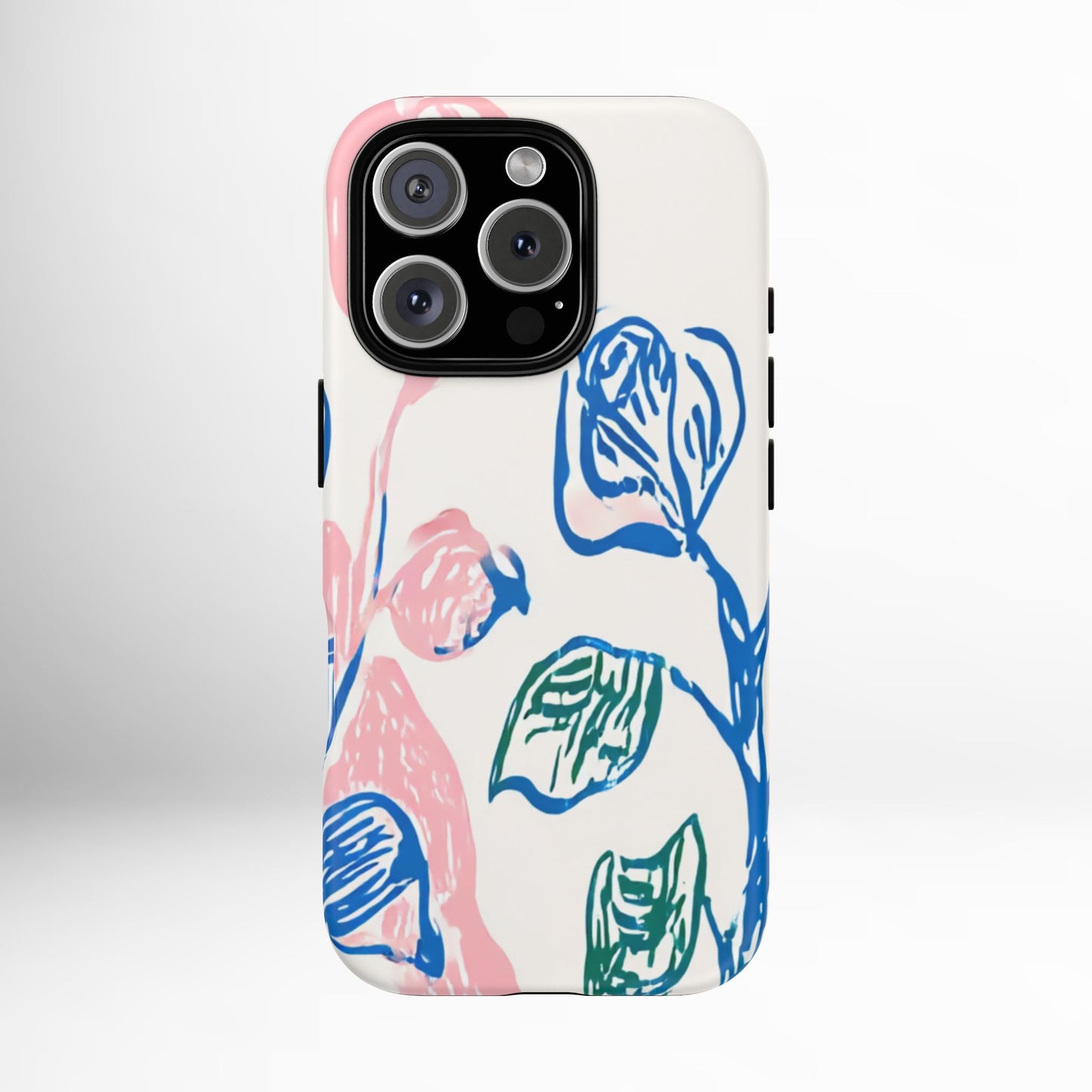 Floral Abstract Case - Artistic Phone Cover iPhone 14-17 Pro Air