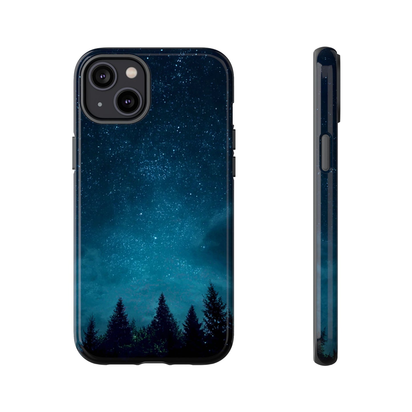 Dark Starry Night Phone Case - Winter Theme Phone Cover for iPhone, Pixel and Samsung Galaxy Models