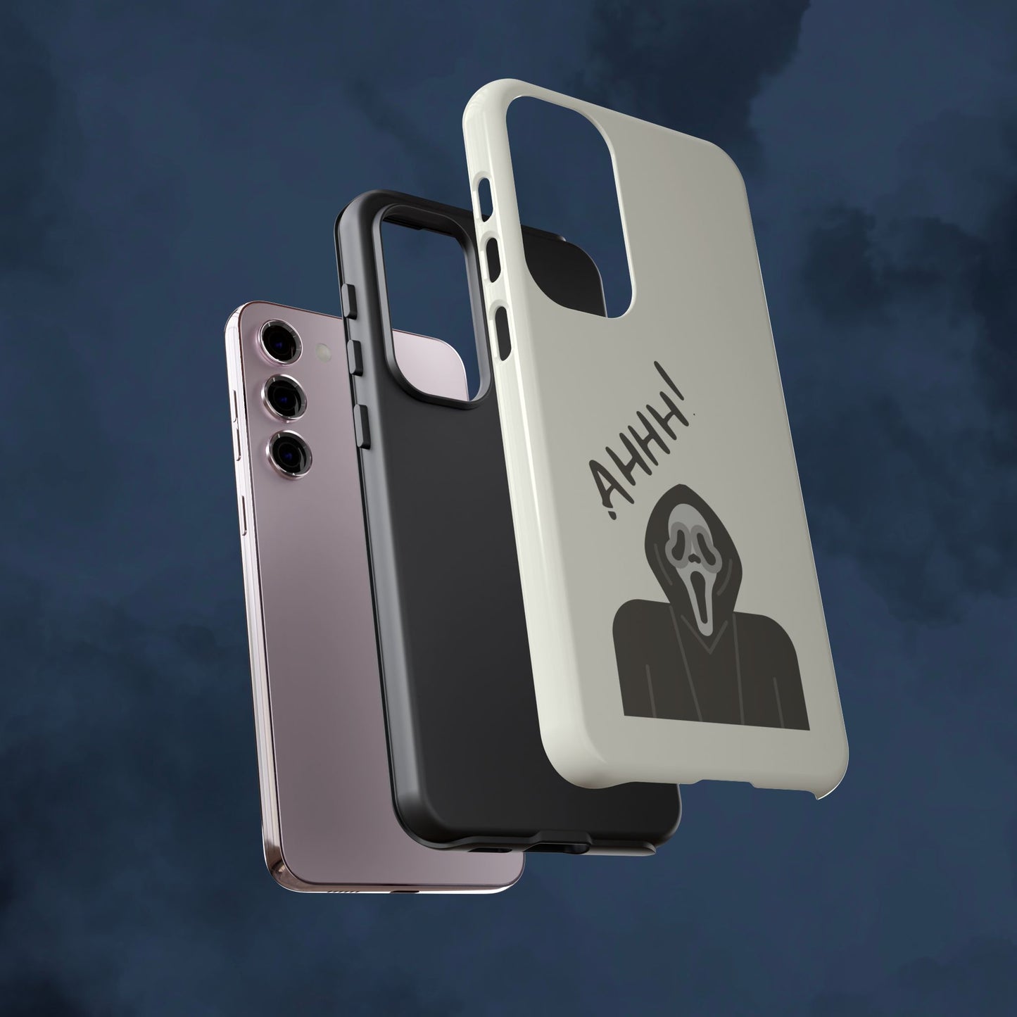 Ghostface Phone Case: Horror Movie Parody iPhone Samsung Pixel Cover