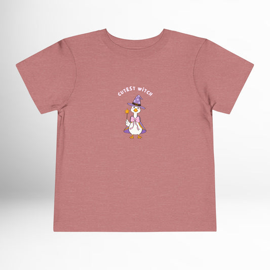 Cutest Witch Toddler Shirt - Goose Halloween Cotton Tee (2T-5T)