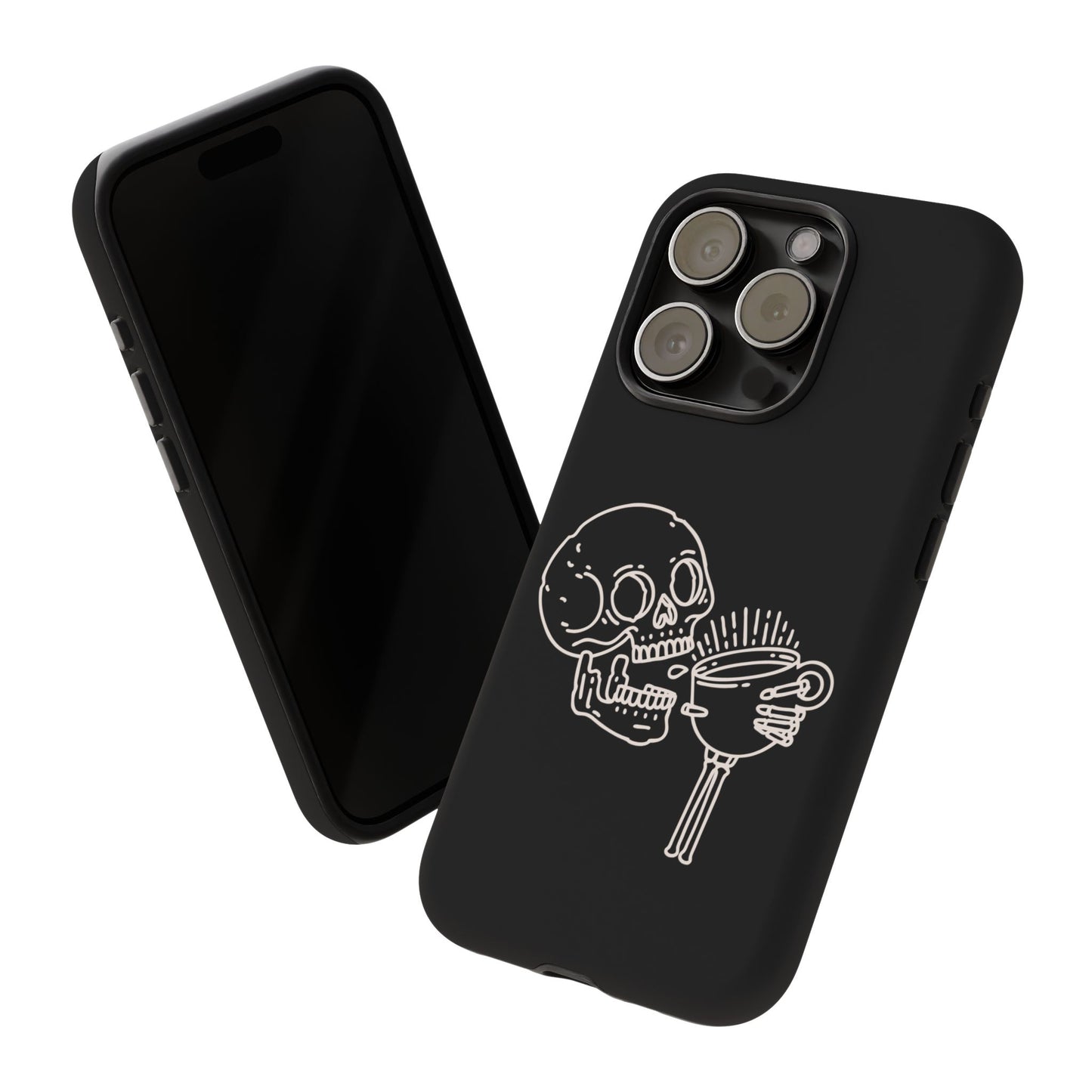Skull Coffee Phone Case Gothic iPhone, Samsung,!Pixel