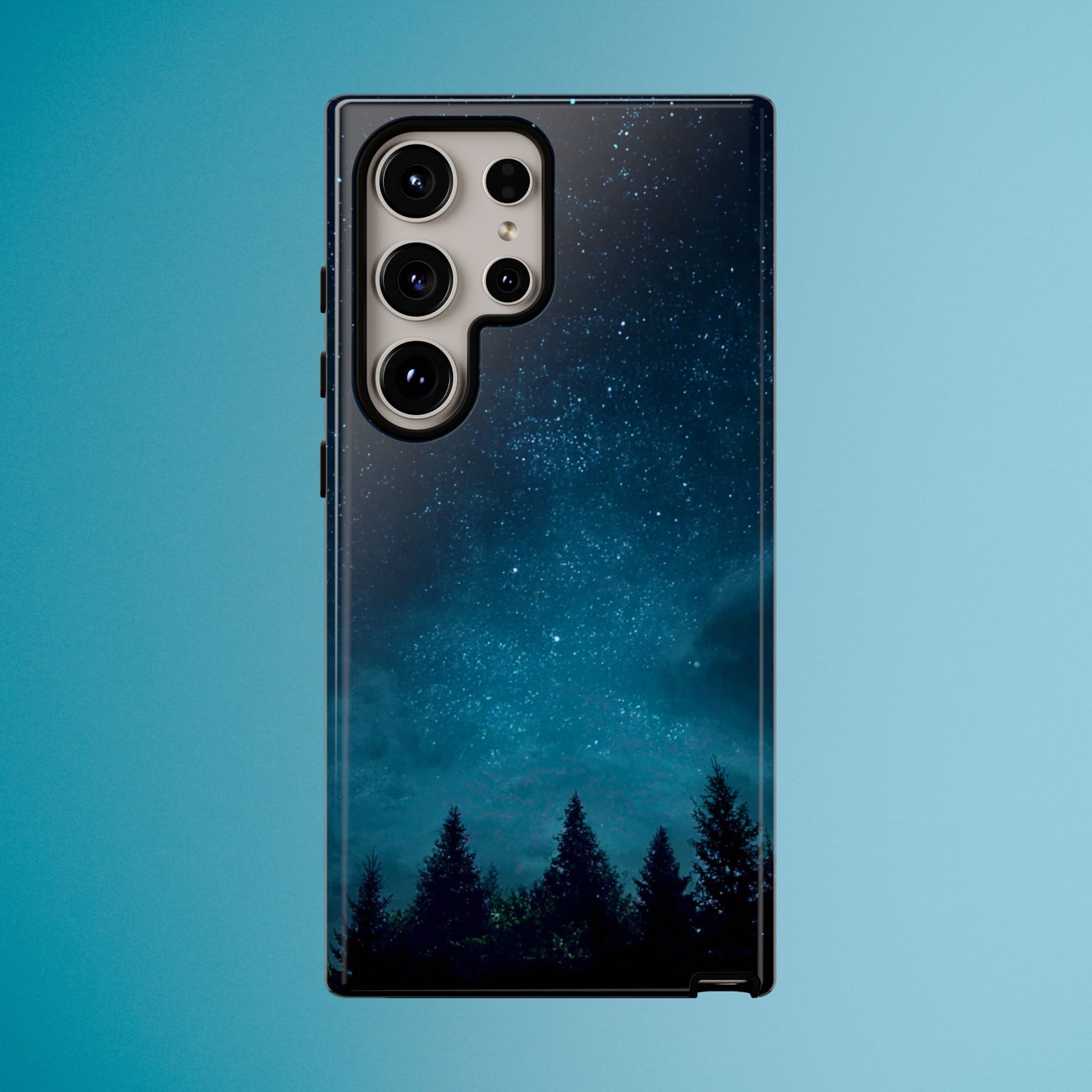 Dark Starry Night Phone Case - Winter Theme Phone Cover for iPhone, Pixel and Samsung Galaxy Models