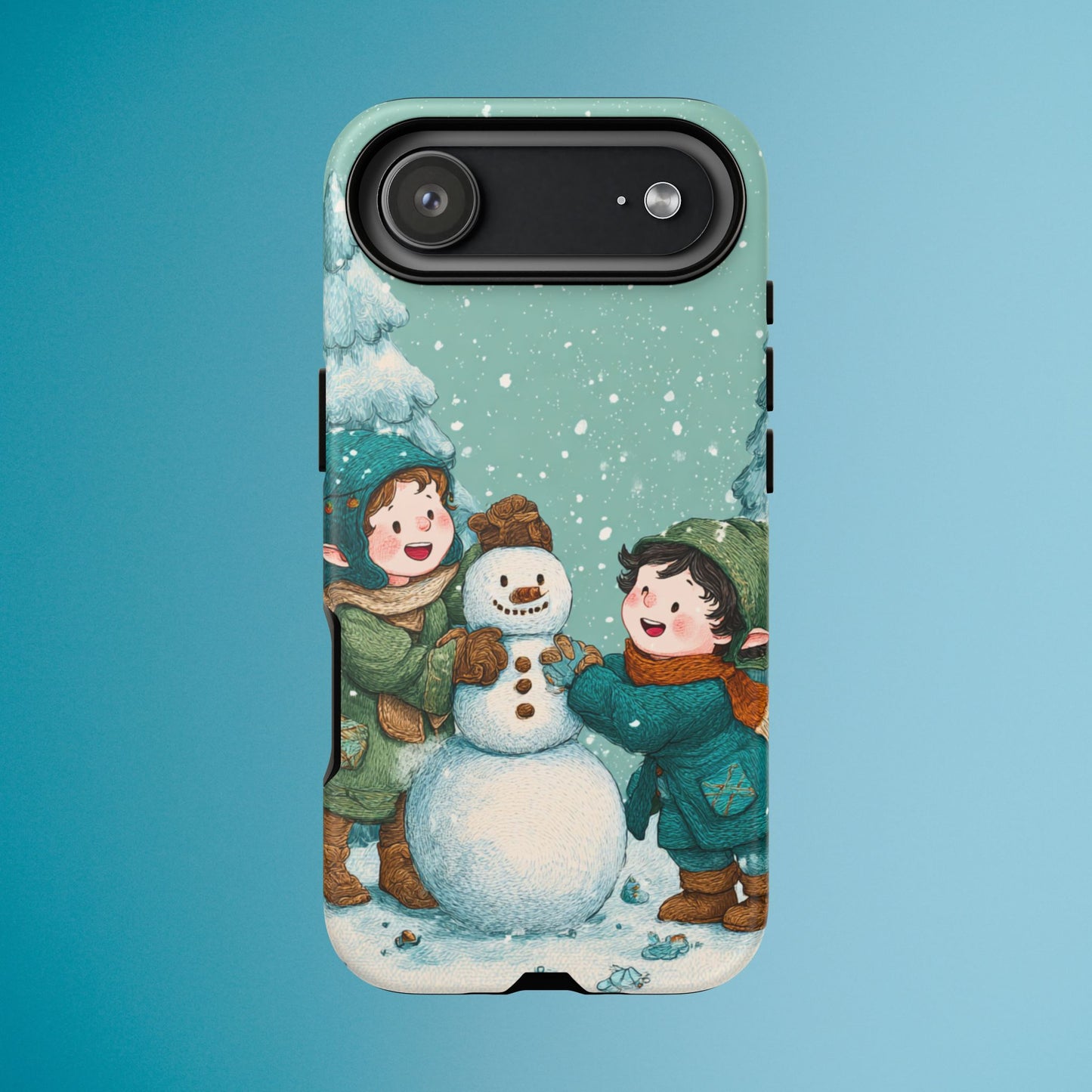 Elf Snowman Winter Phone Case Cute Holiday Cover for iPhone Samsung Pixel