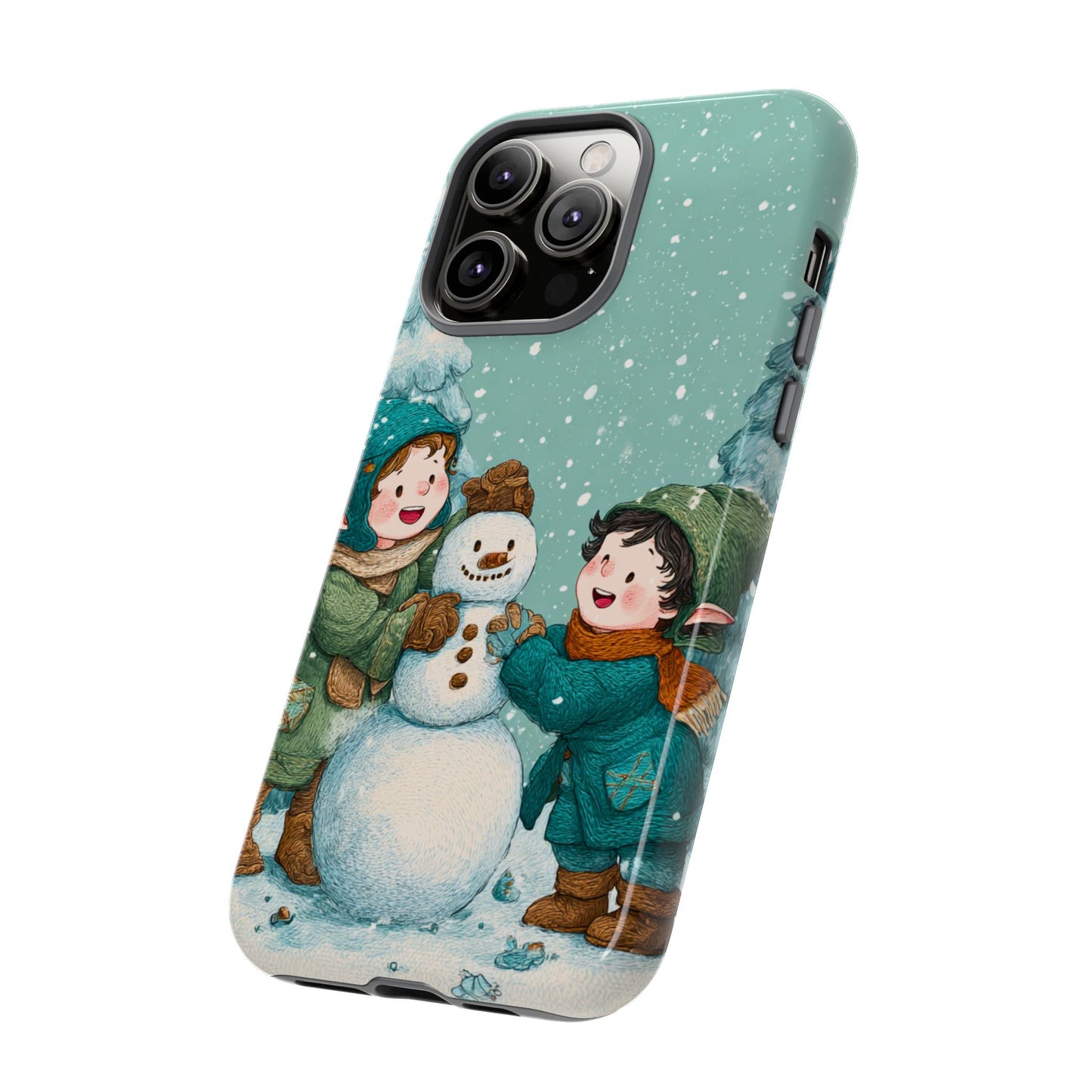 Elf Snowman Winter Phone Case Cute Holiday Cover for iPhone Samsung Pixel