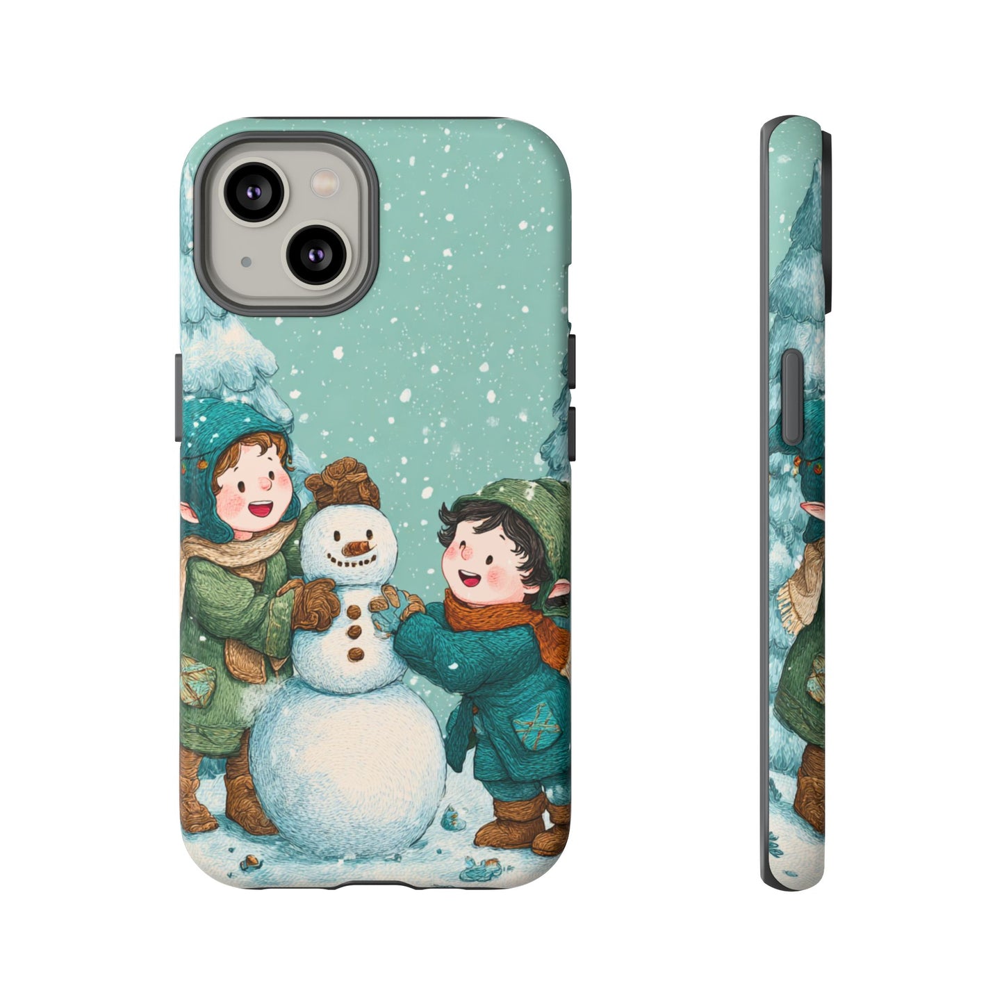 Elf Snowman Winter Phone Case Cute Holiday Cover for iPhone Samsung Pixel