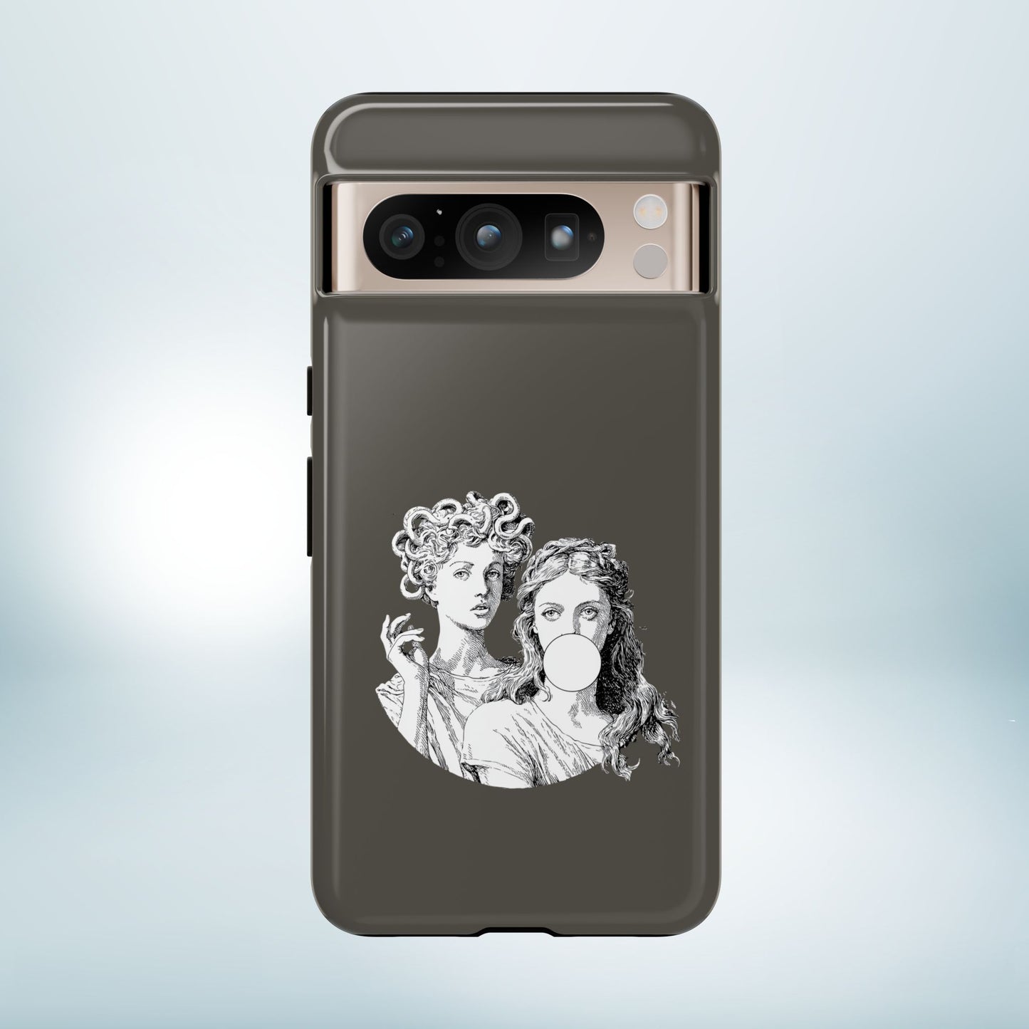 Athena and Medusa Phone Case, Greek Mythology Tough Cover, Gothic Art iPhone Samsung Pixel Case