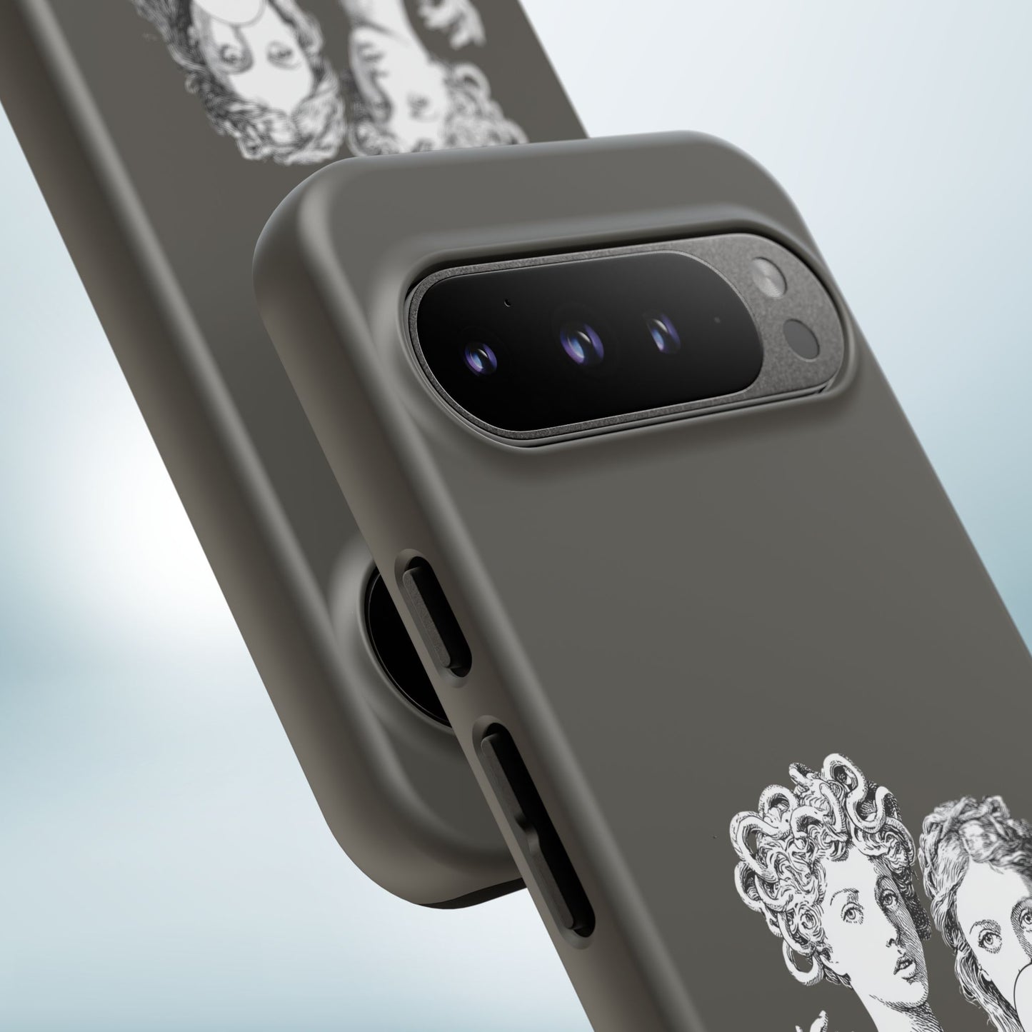 Athena and Medusa Phone Case, Greek Mythology Tough Cover, Gothic Art iPhone Samsung Pixel Case