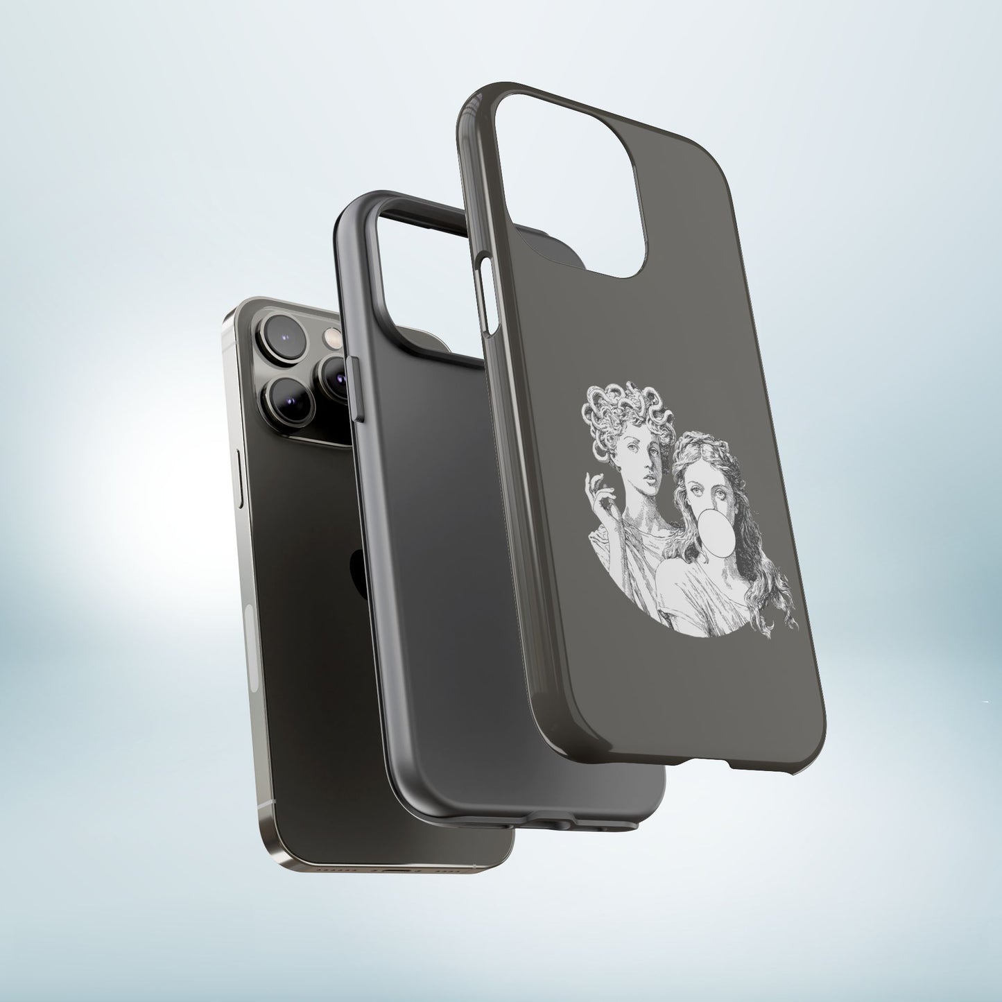 Athena and Medusa Phone Case, Greek Mythology Tough Cover, Gothic Art iPhone Samsung Pixel Case