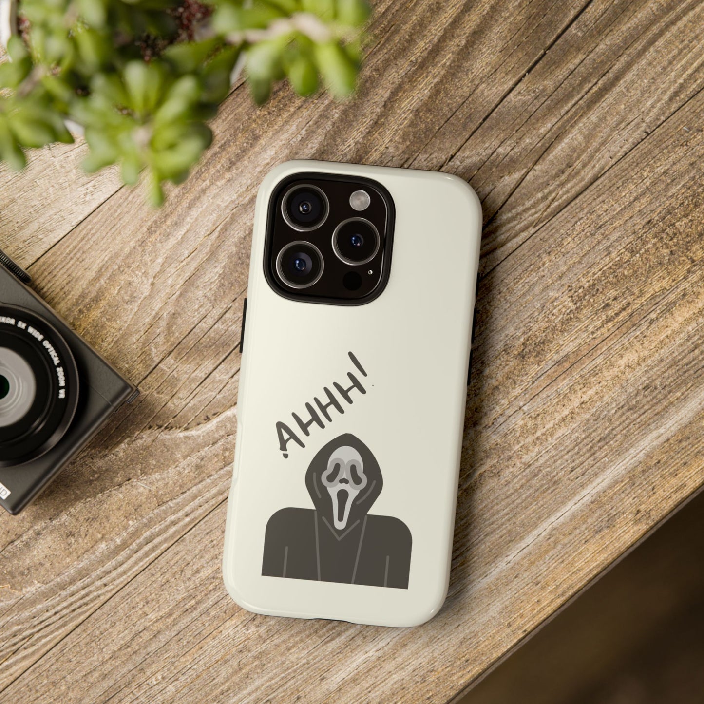 Ghostface Phone Case: Horror Movie Parody iPhone Samsung Pixel Cover