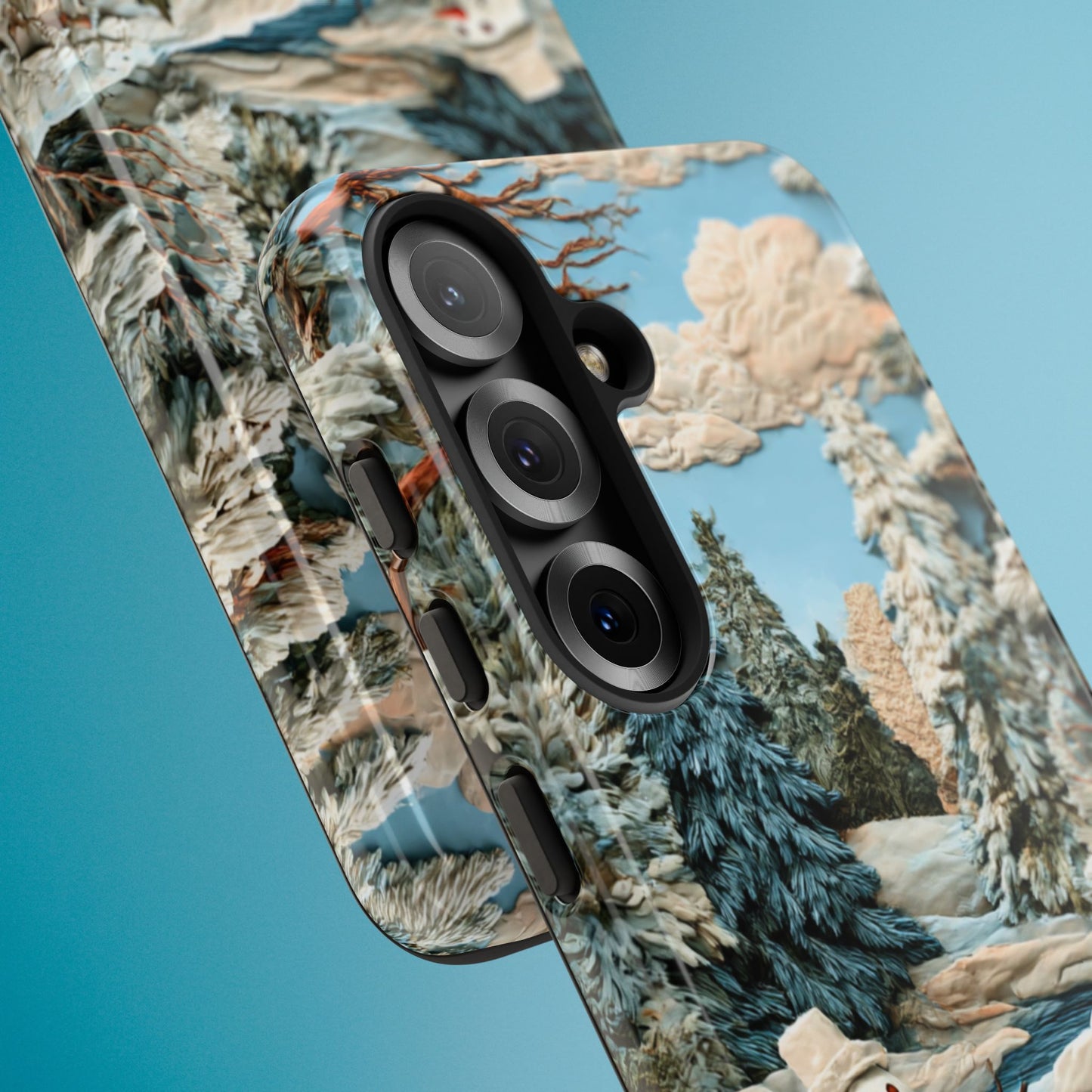 Snowman Winter Scene Phone Case Christmas Holiday Cover for iPhone Samsung Pixel