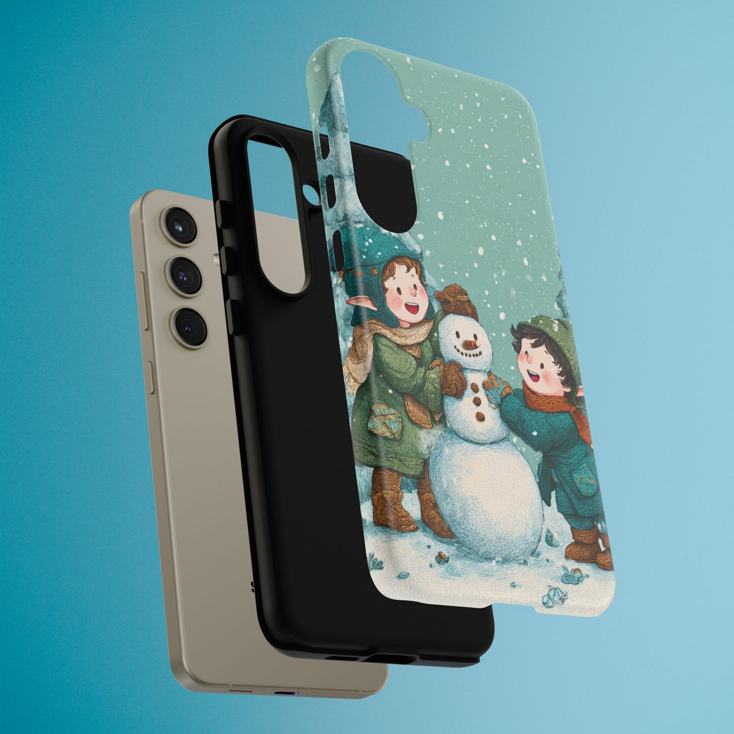 Elf Snowman Winter Phone Case Cute Holiday Cover for iPhone Samsung Pixel