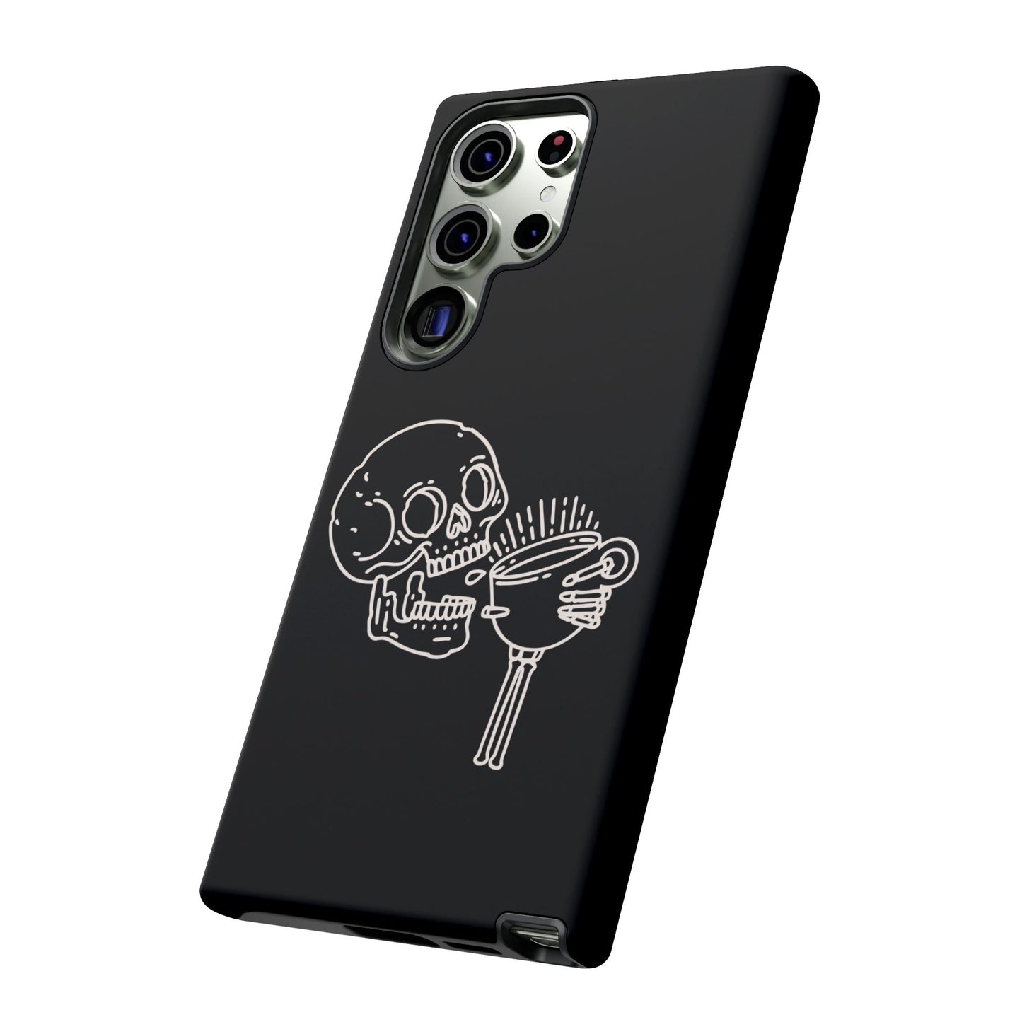 Skull Coffee Phone Case Gothic iPhone, Samsung,!Pixel