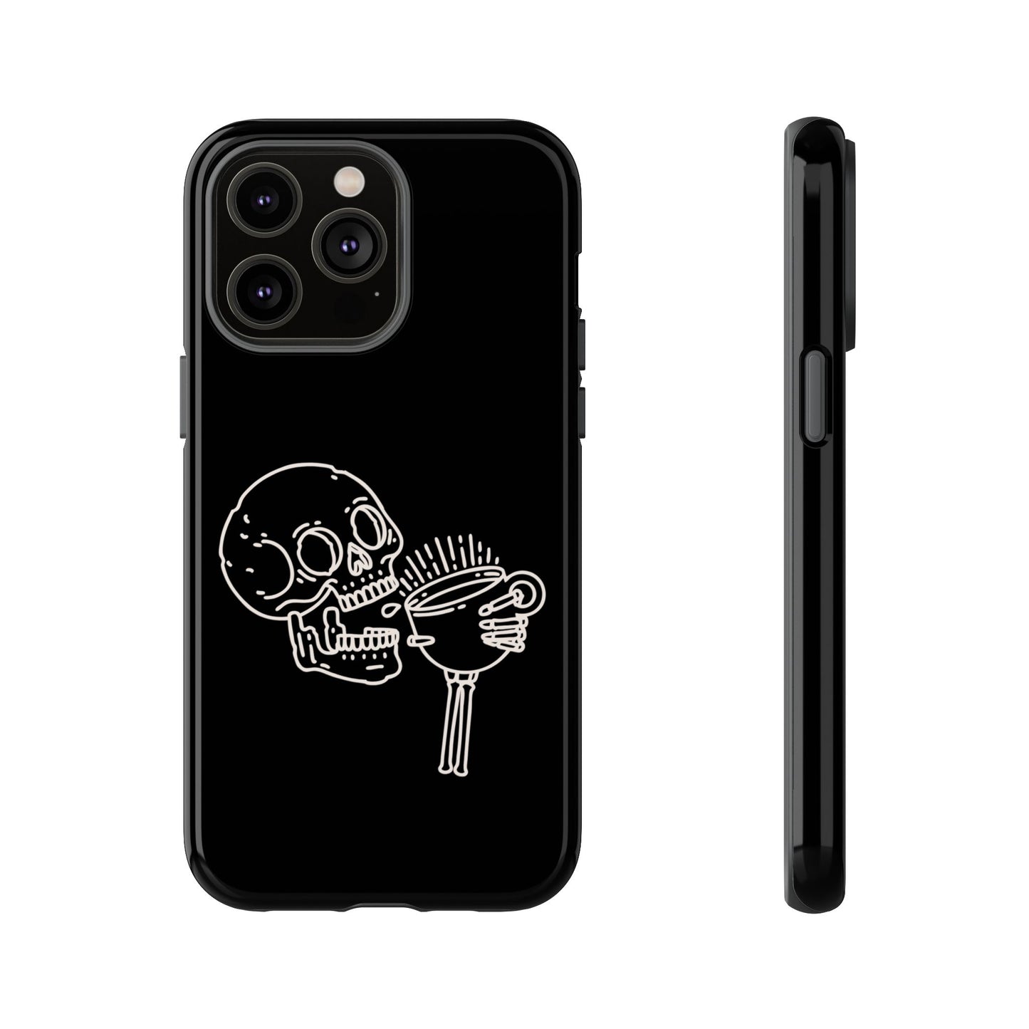 Skull Coffee Phone Case Gothic iPhone, Samsung,!Pixel