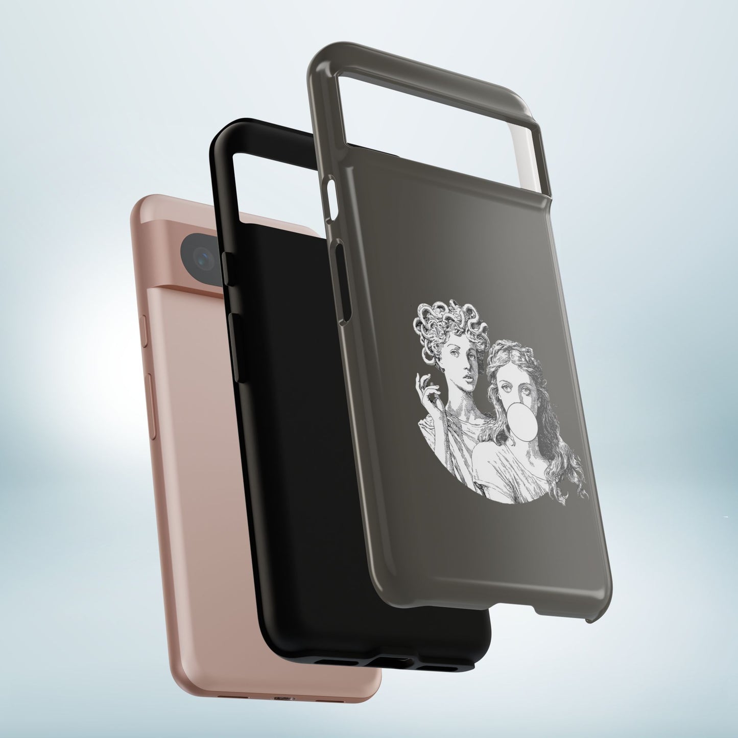 Athena and Medusa Phone Case, Greek Mythology Tough Cover, Gothic Art iPhone Samsung Pixel Case