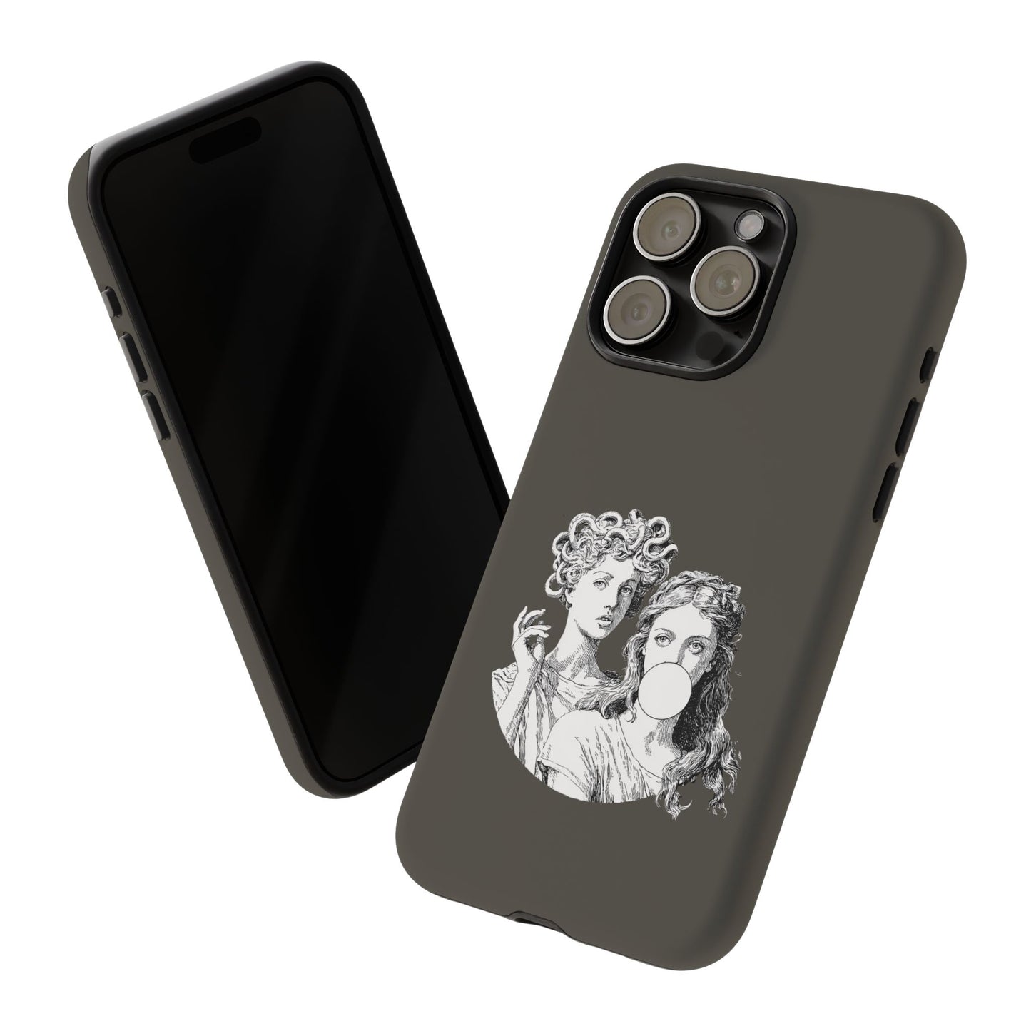 Athena and Medusa Phone Case, Greek Mythology Tough Cover, Gothic Art iPhone Samsung Pixel Case