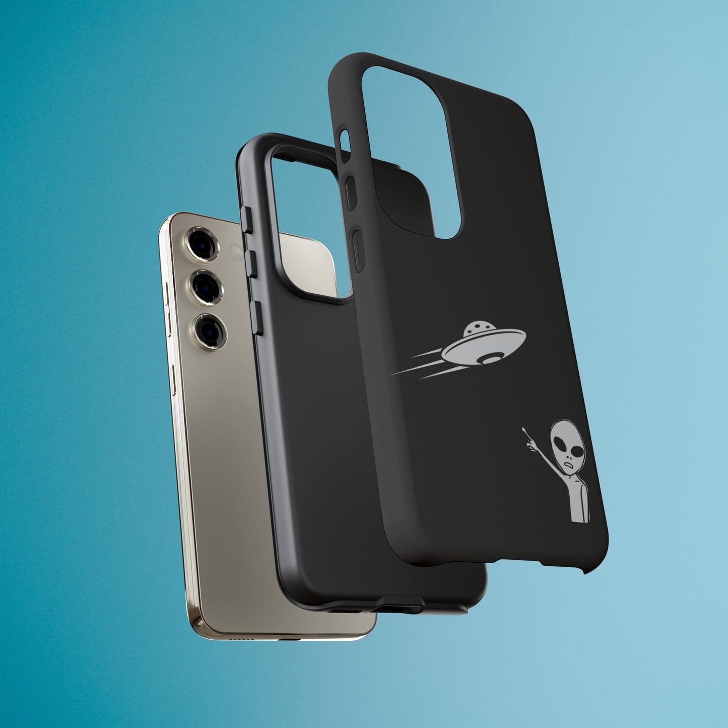 Alien UFO Phone Case, Supernatural Space Design, Sci Fi Aesthetic iPhone Samsung Pixel Cover