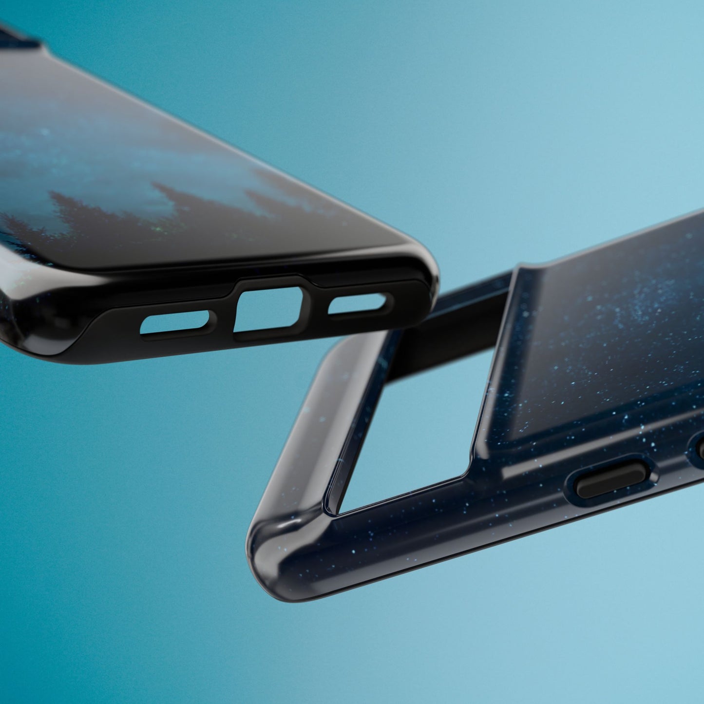 Dark Starry Night Phone Case - Winter Theme Phone Cover for iPhone, Pixel and Samsung Galaxy Models