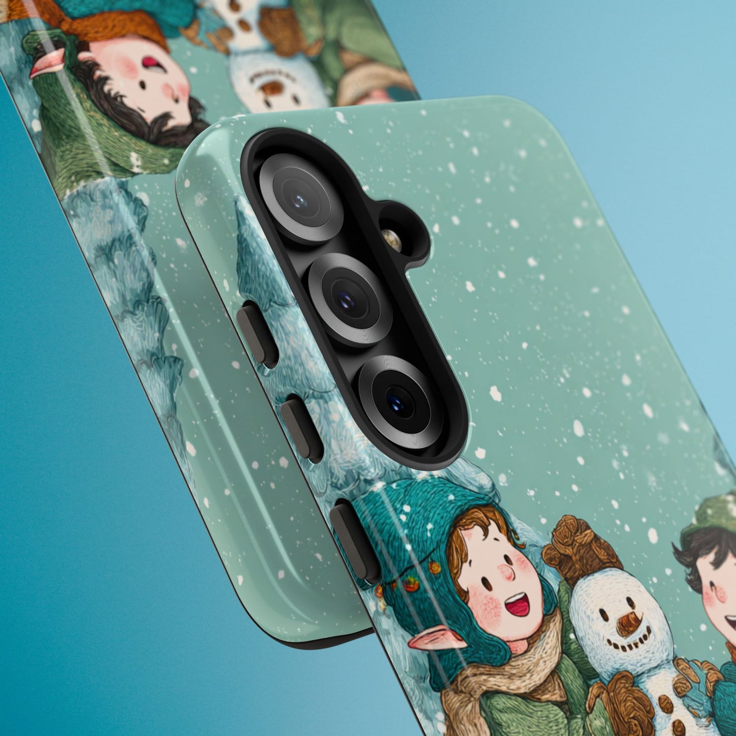 Elf Snowman Winter Phone Case Cute Holiday Cover for iPhone Samsung Pixel