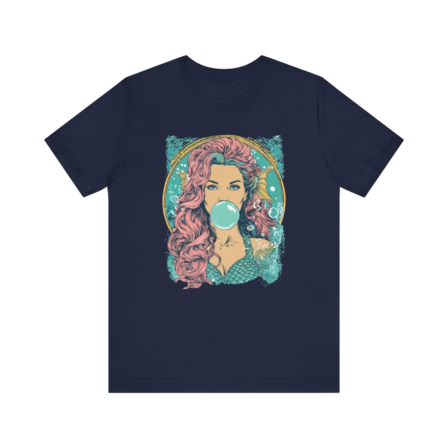 Mermaid Bubblegum T-Shirt | Ocean Fantasy Graphic Tee | Siren Goddess Mythology Shirt | Aesthetic Streetwear Top