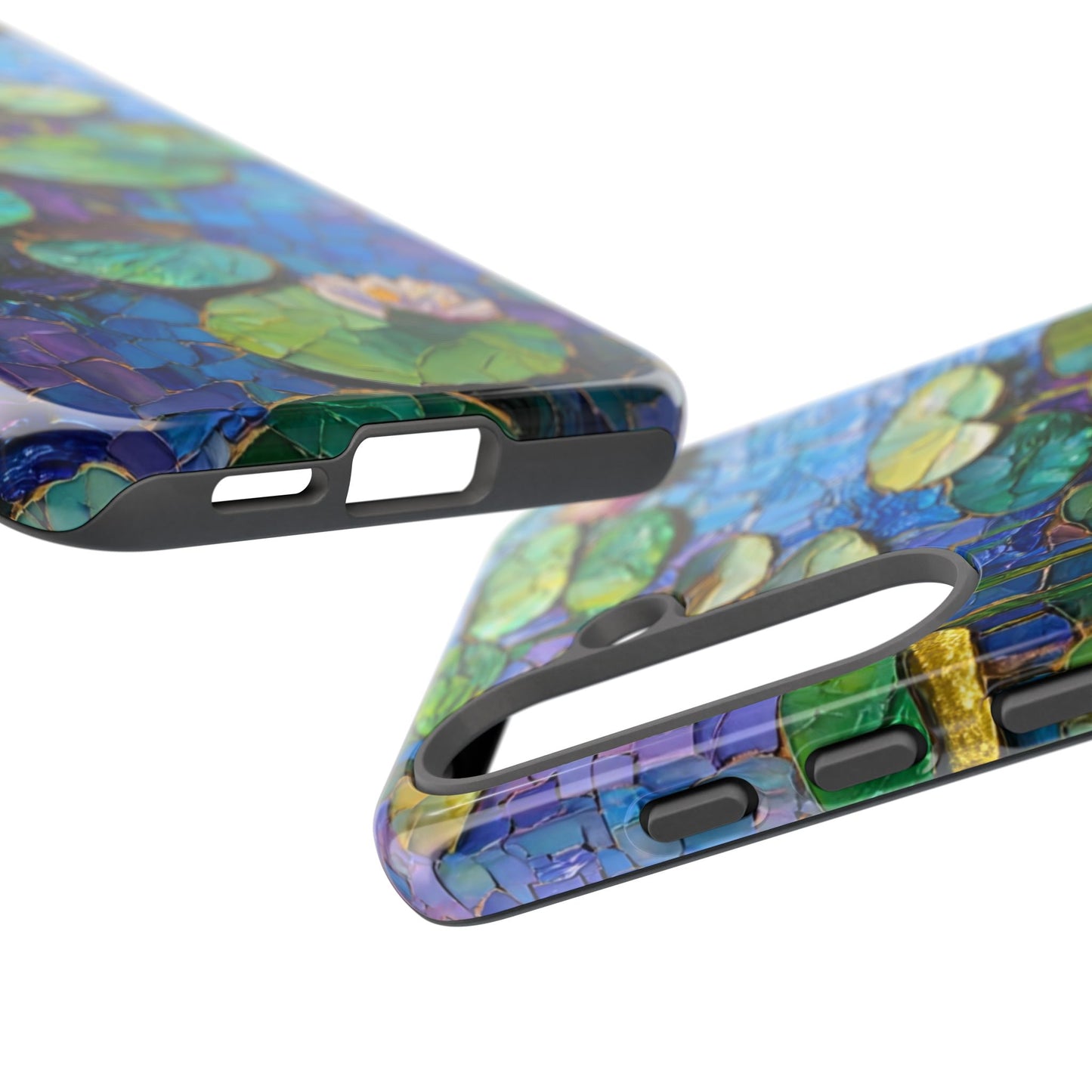 Lily Pad Phone Case, Impressionist Mosaic Botanical Cover, iPhone 15 16 17 Pro Air, Google Pixel 7 8 9 Pro, Samsung S23 S24 S25 S26 Ultra