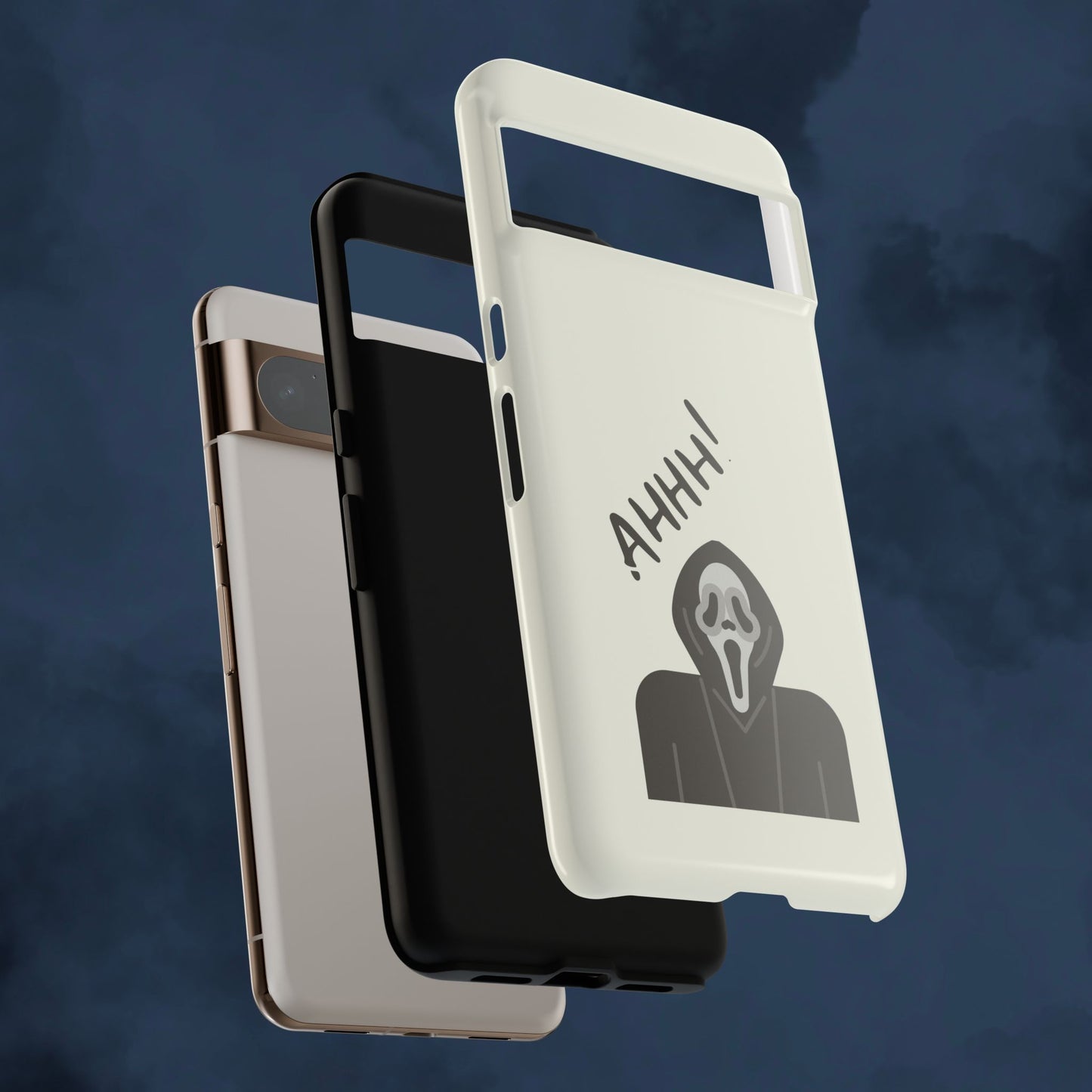 Ghostface Phone Case: Horror Movie Parody iPhone Samsung Pixel Cover