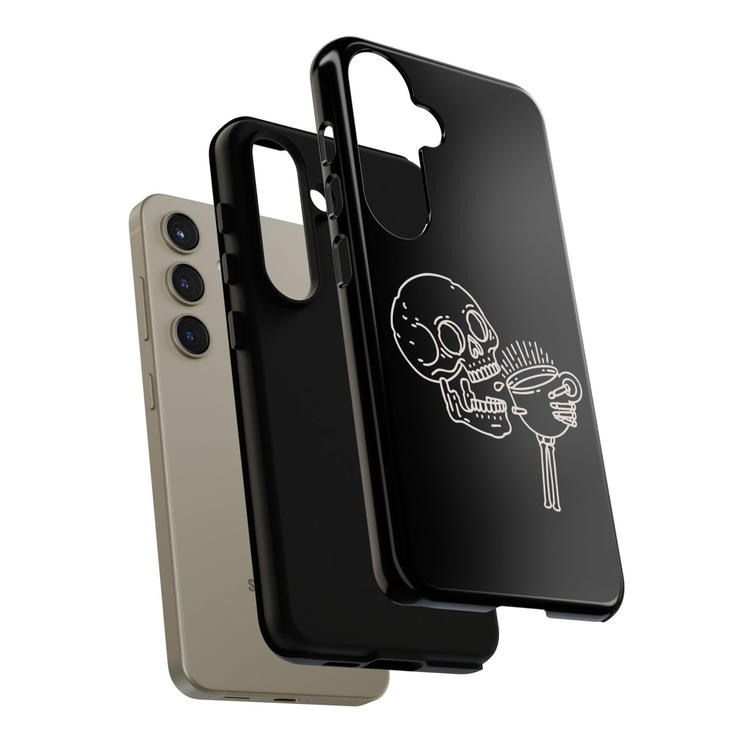 Skull Coffee Phone Case Gothic iPhone, Samsung,!Pixel
