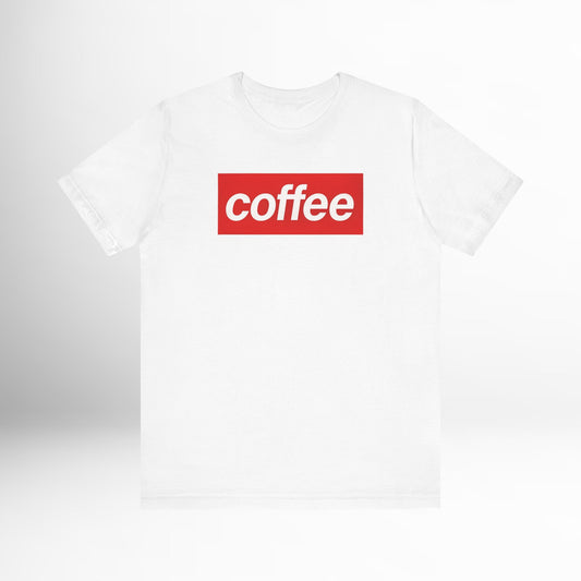 Coffee T-Shirt Minimalist Coffee Lover Graphic Tee, Funny Barista Shirt, Streetwear Style Coffee Gift