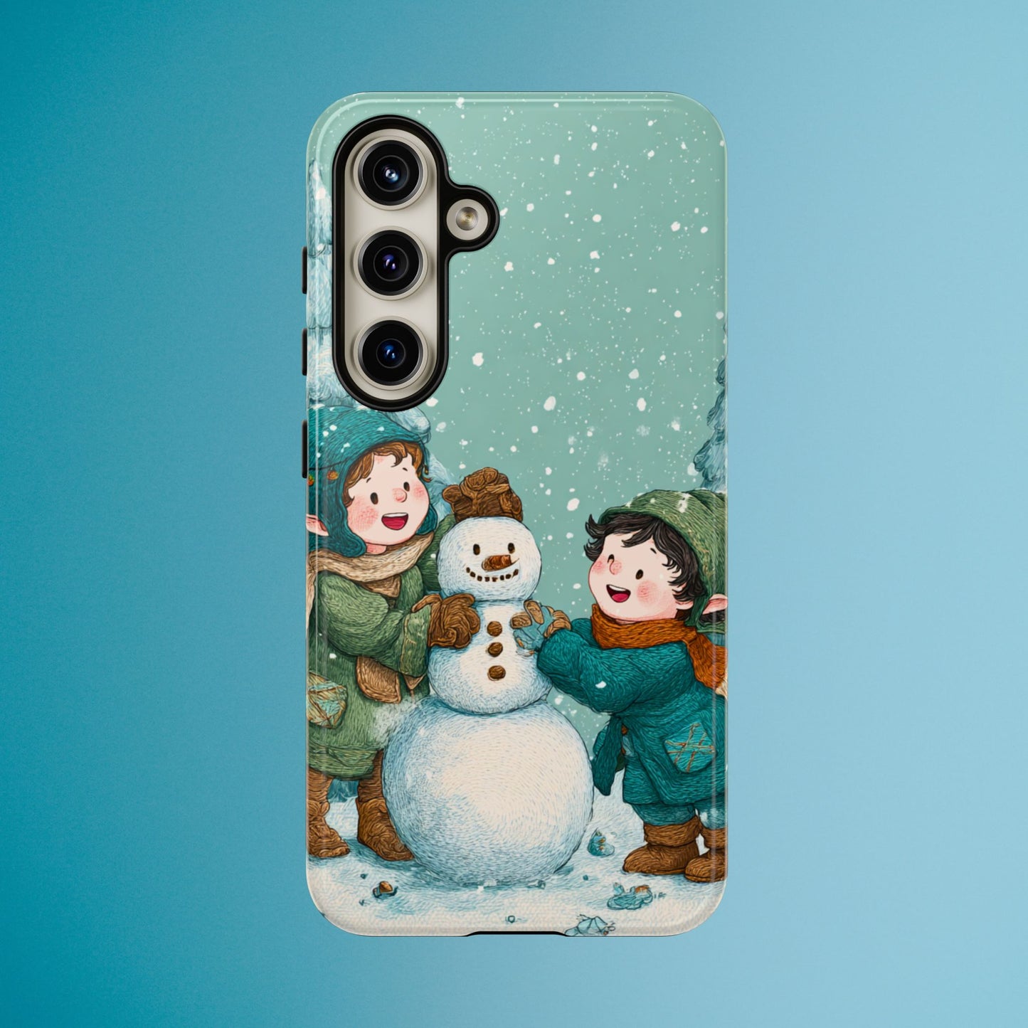 Elf Snowman Winter Phone Case Cute Holiday Cover for iPhone Samsung Pixel